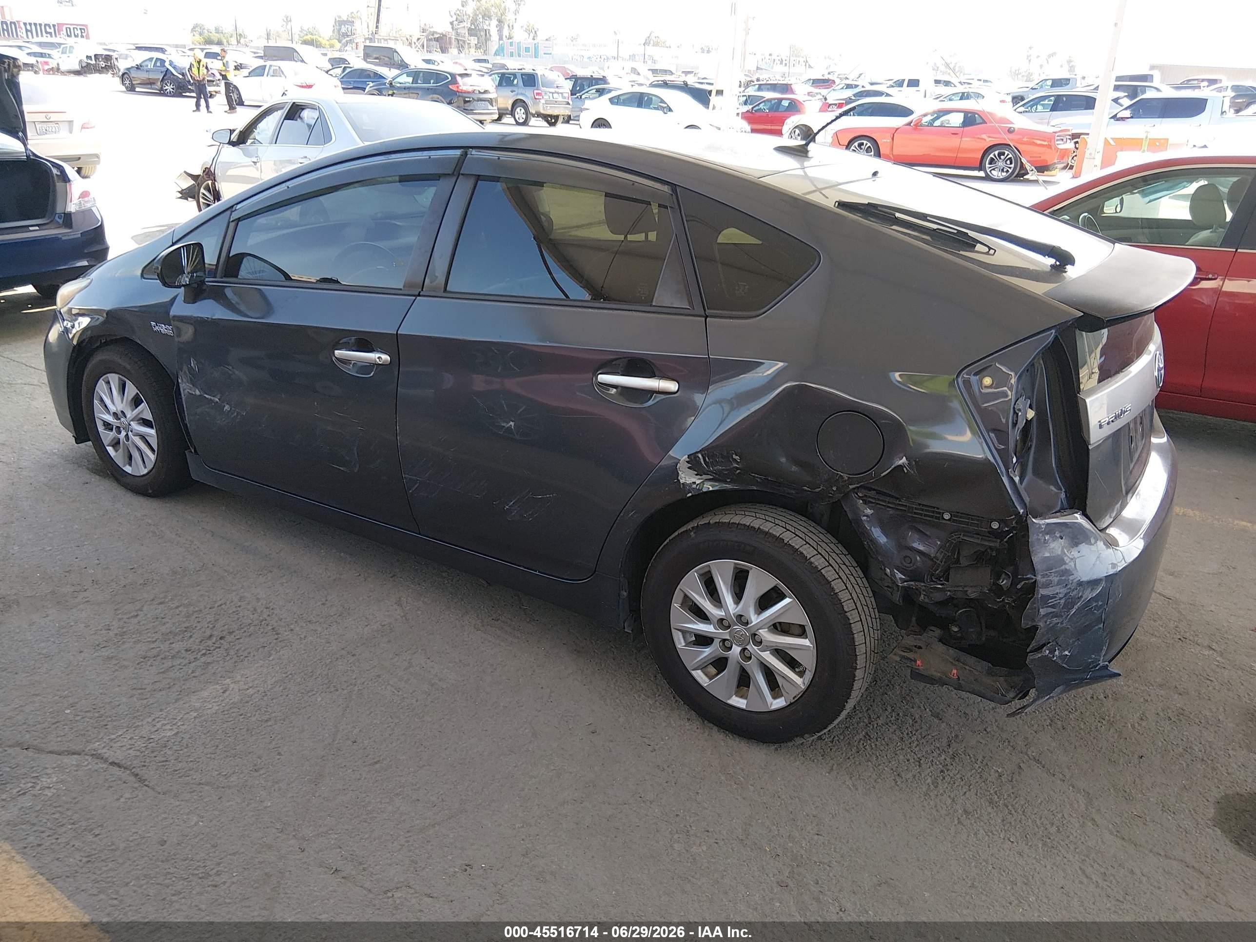 2014 Toyota Prius Plug-in   Gray vin: JTDKN3DP9E3055488