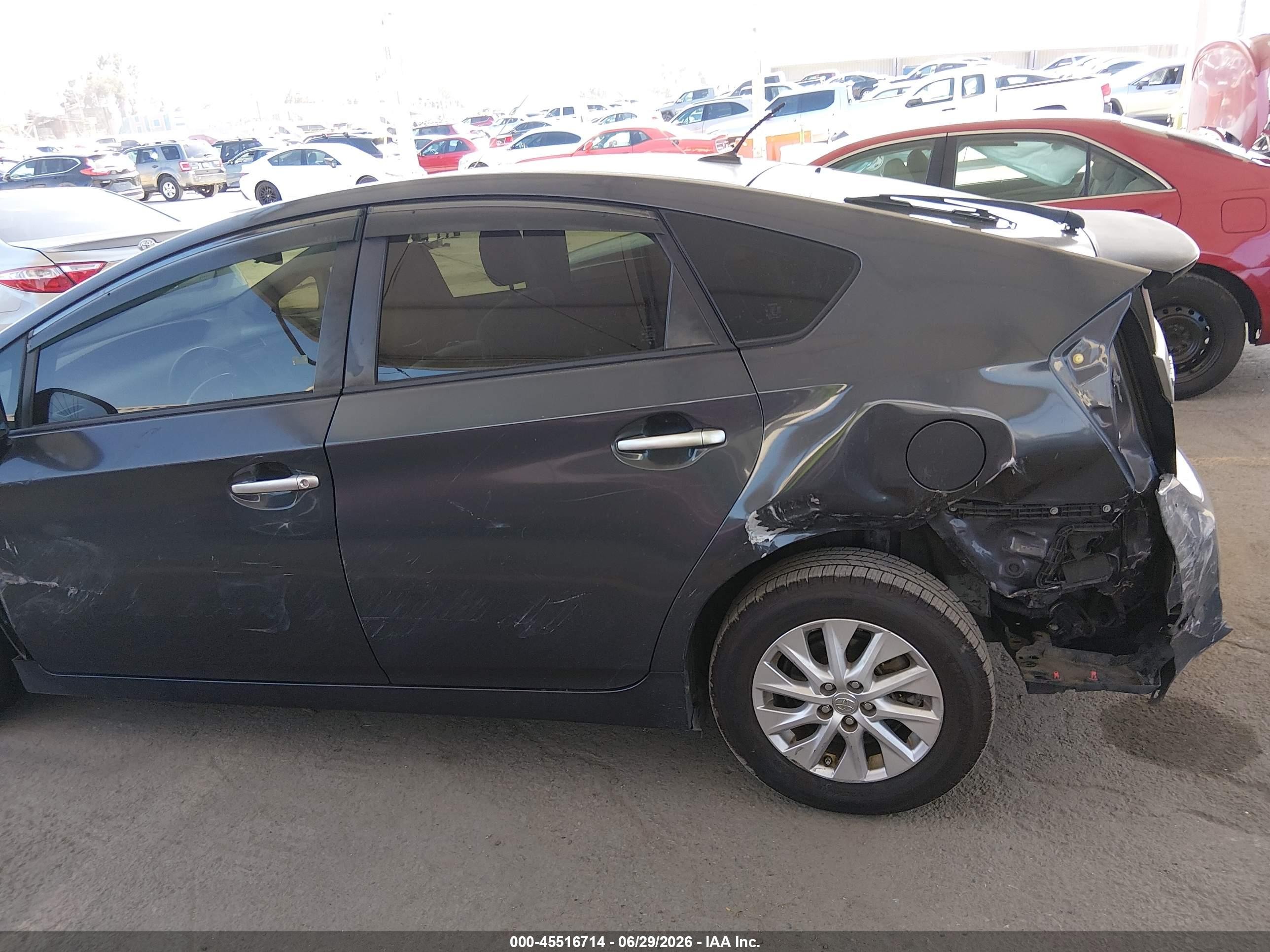 2014 Toyota Prius Plug-in   Gray vin: JTDKN3DP9E3055488