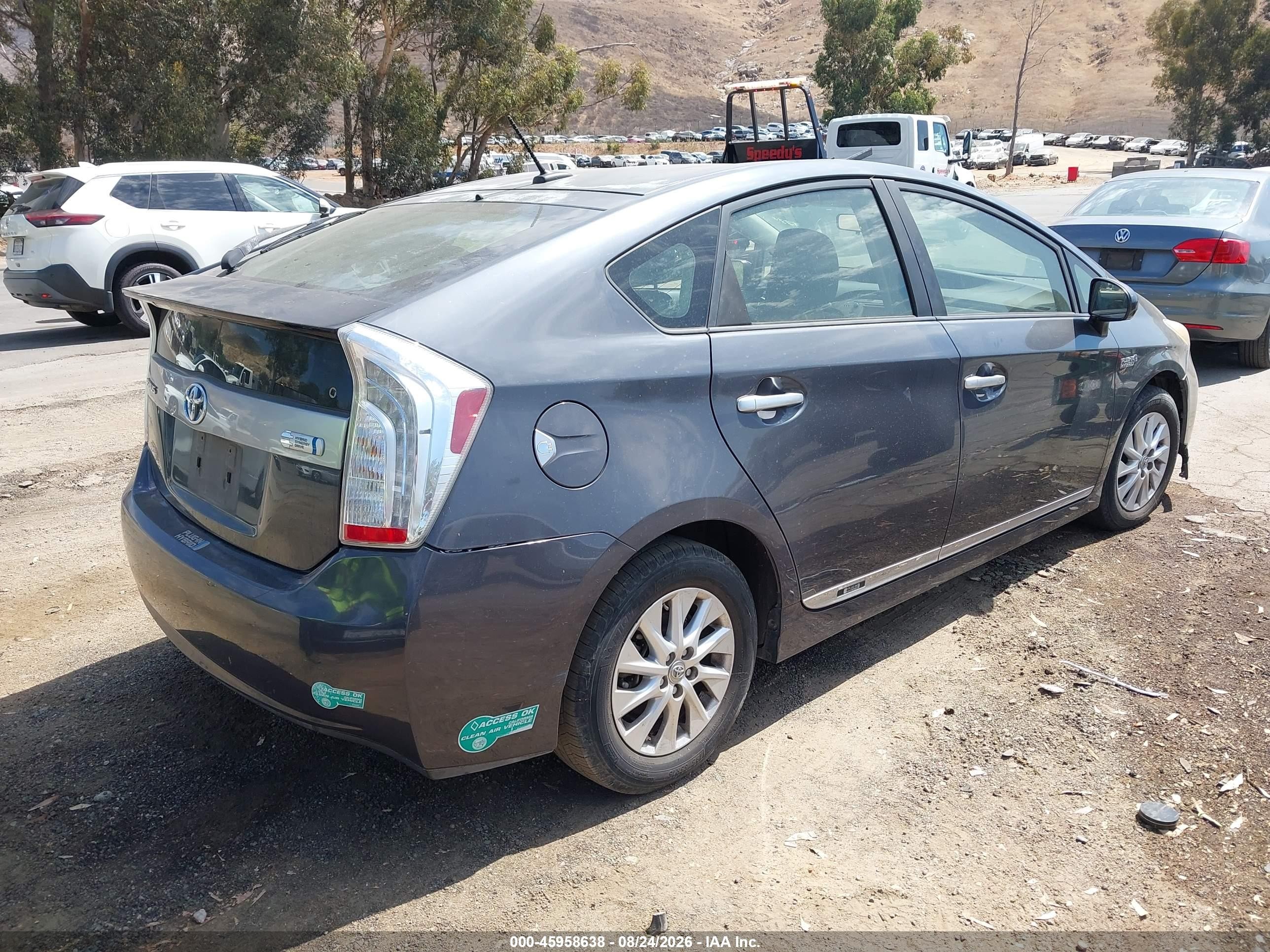 2014 Toyota Prius Plug-in   Gray vin: JTDKN3DP9E3058293