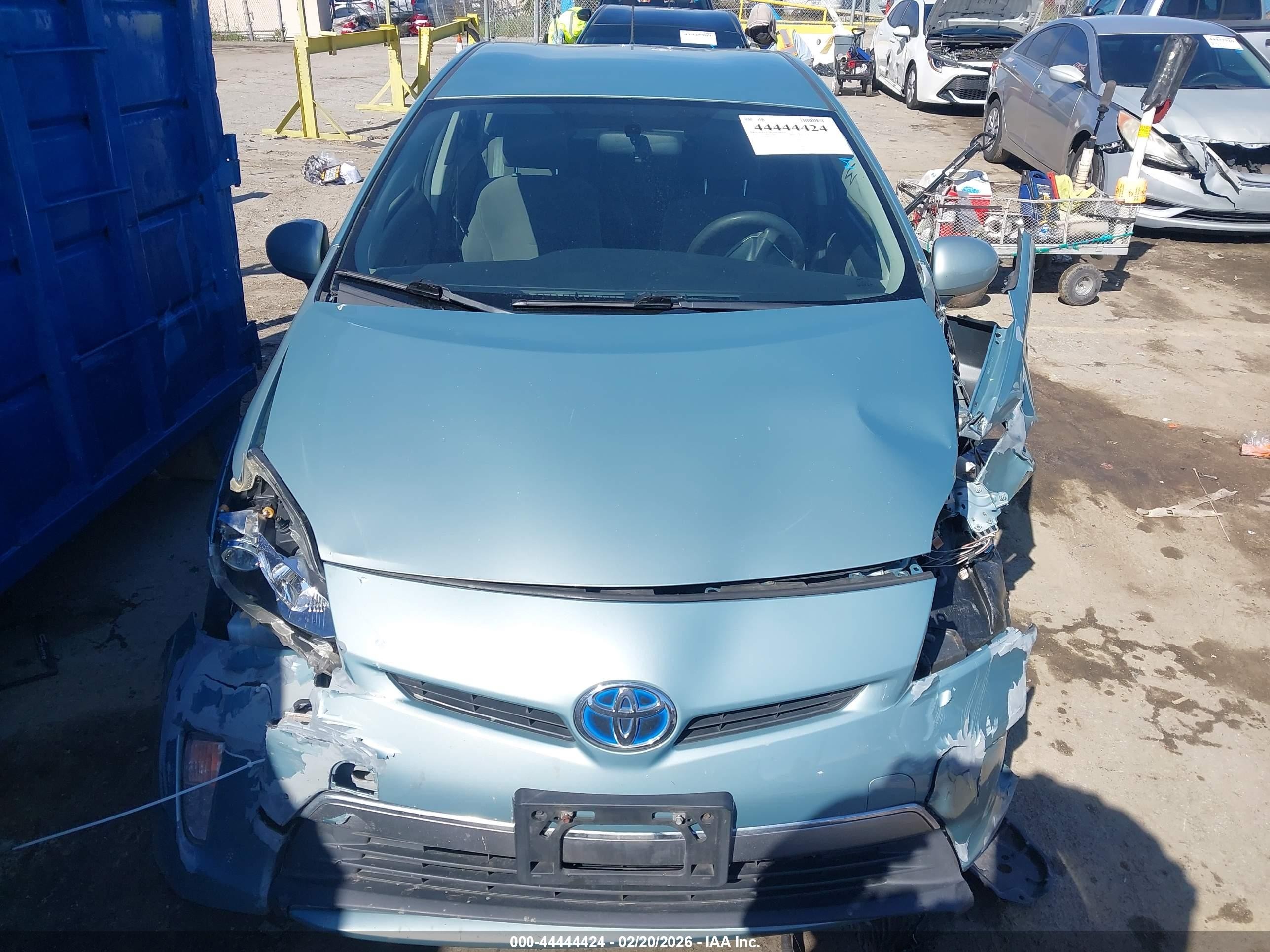 2015 Toyota Prius Plug-in   Light Blue vin: JTDKN3DP9F3072955