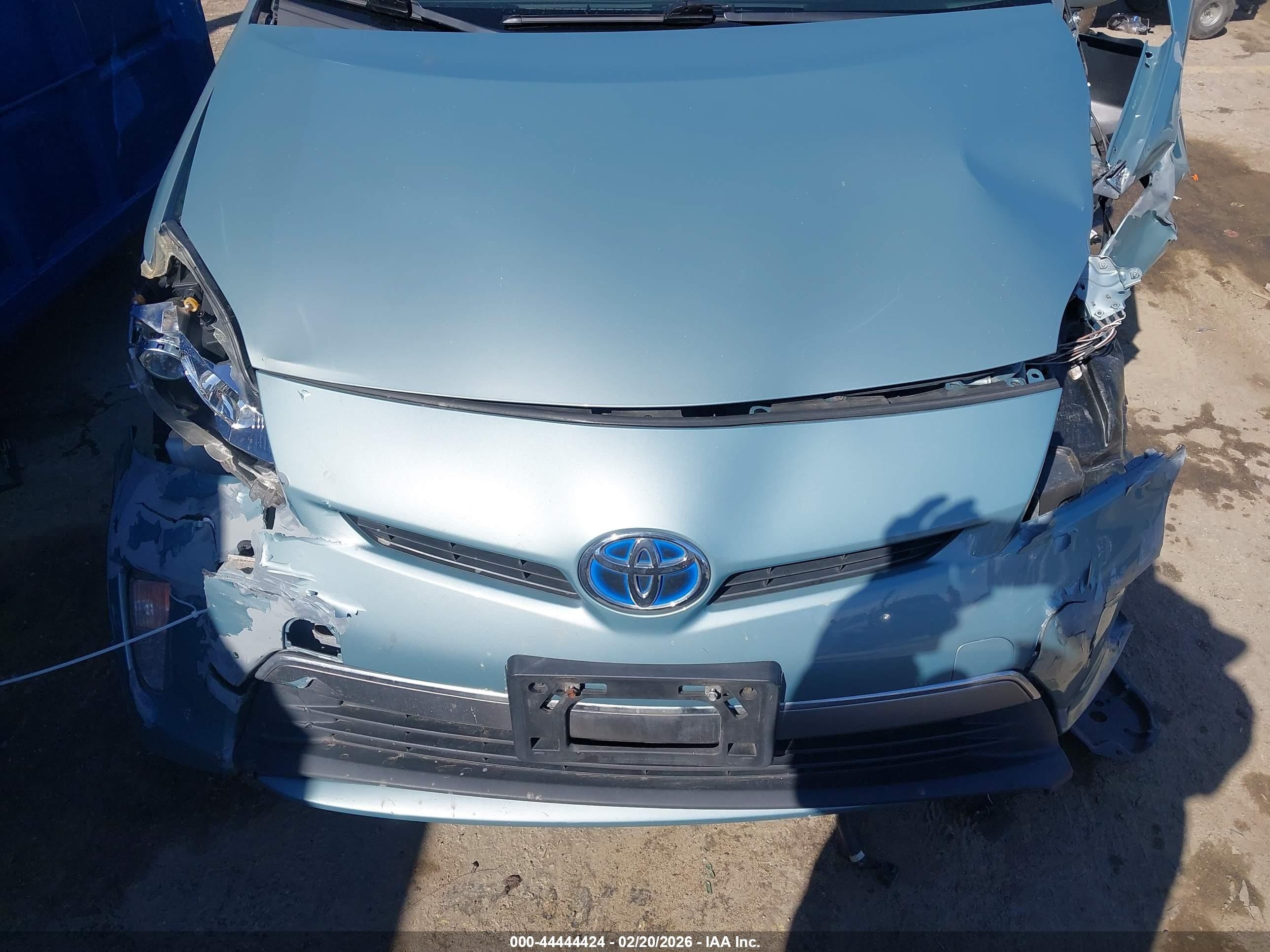 2015 Toyota Prius Plug-in   Light Blue vin: JTDKN3DP9F3072955