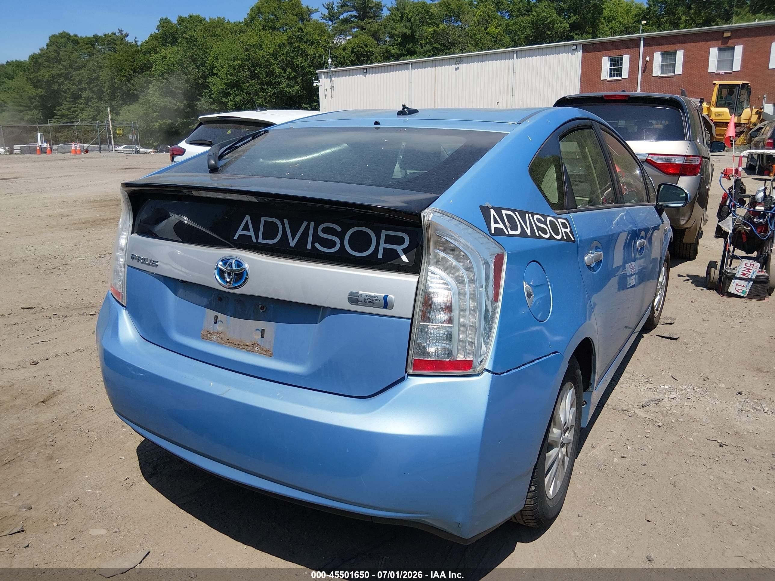 2012 Toyota Prius Plug-in Light Blue vin: JTDKN3DPXC3003154