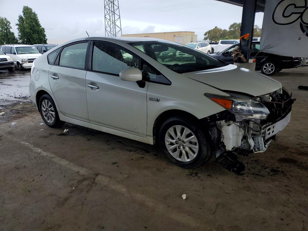 2012 Toyota Prius Plug-in Hybrid Advanced White vin: JTDKN3DPXC3004806
