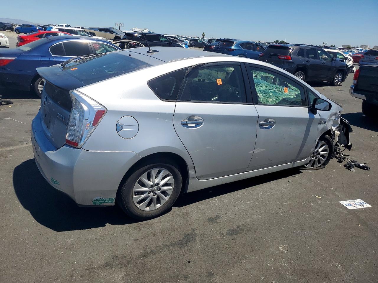 2013 Toyota Prius Plug-in Hybrid Advanced Silver vin: JTDKN3DPXD3032087