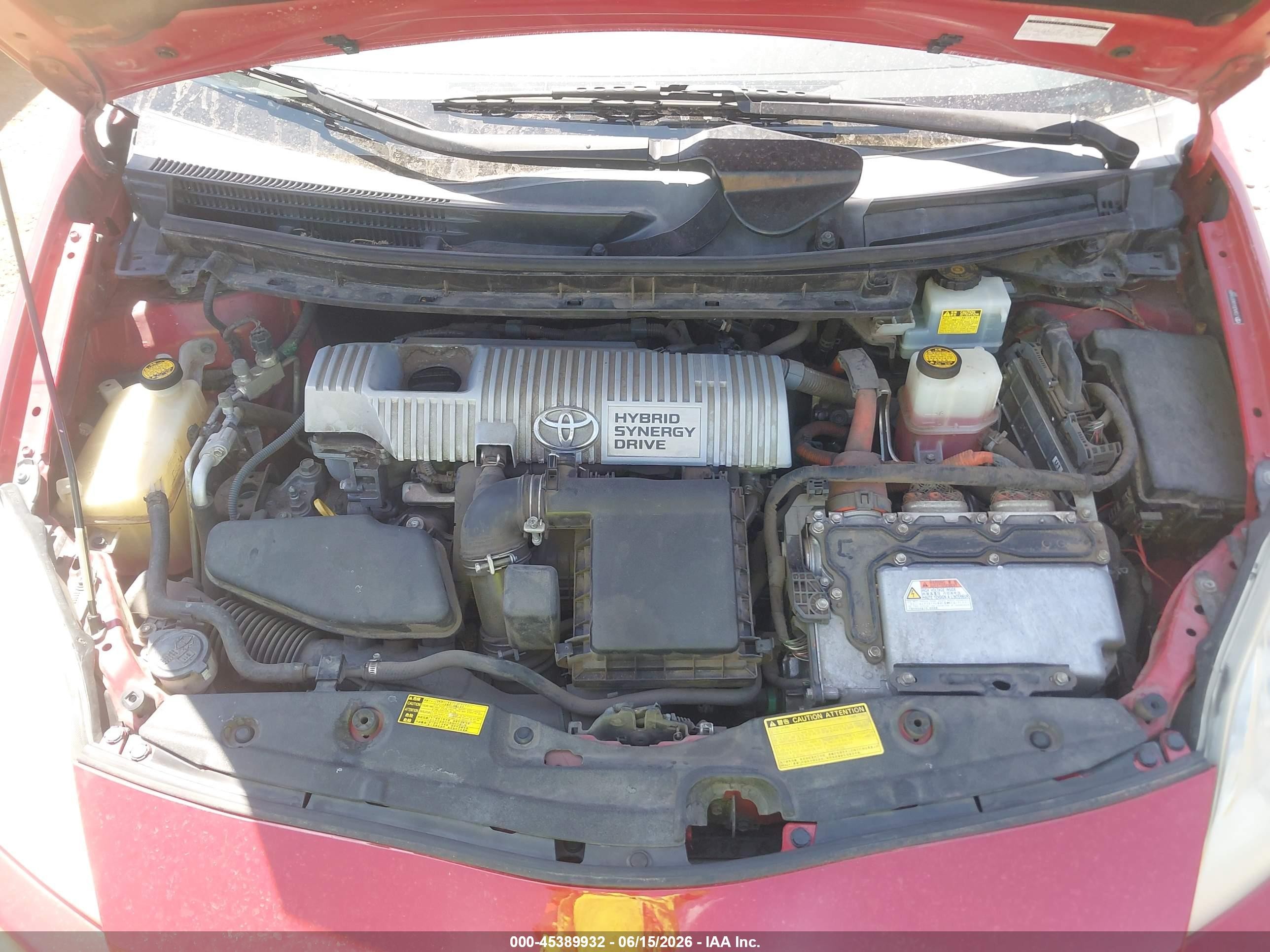2010 Toyota Prius Ii Red vin: JTDKN3DU0A0018489