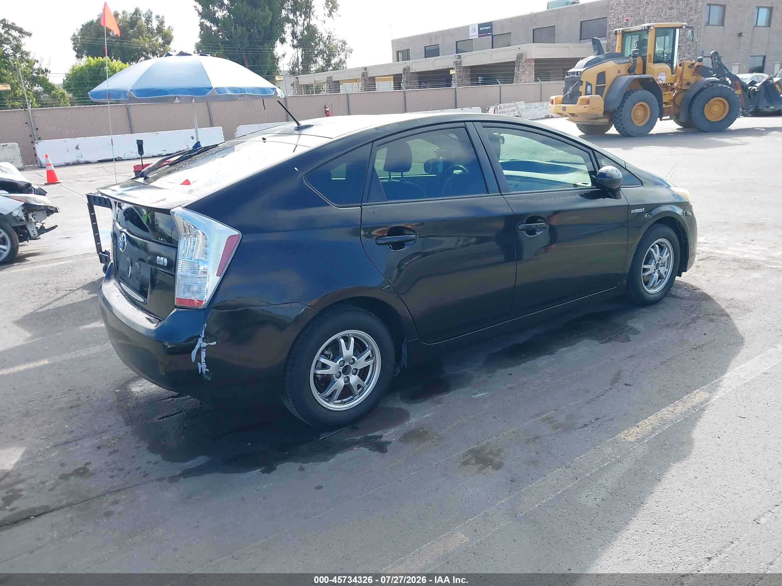 2010 Toyota Prius Ii Black vin: JTDKN3DU0A0020968