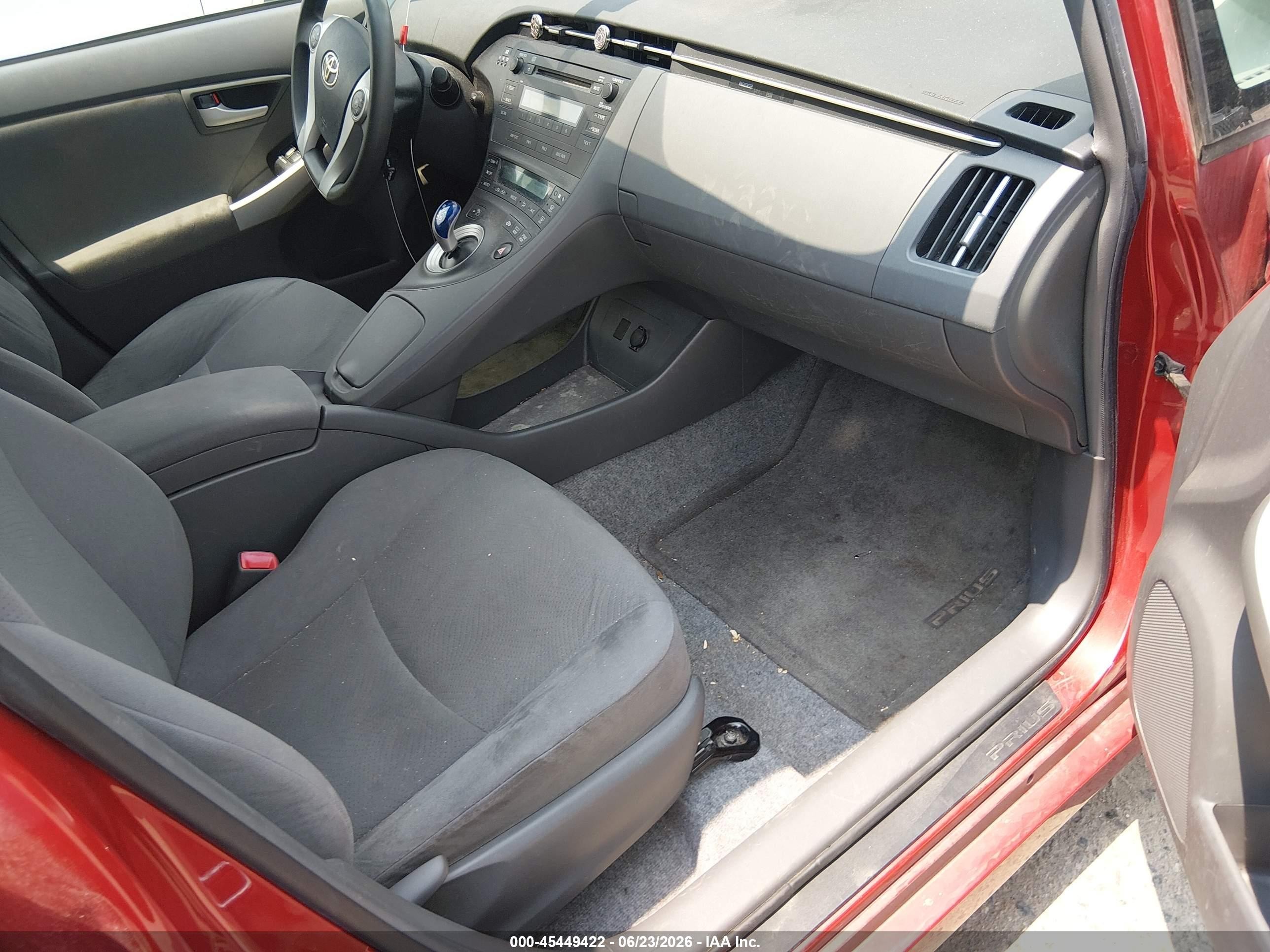 2010 Toyota Prius Ii Red vin: JTDKN3DU0A0053923