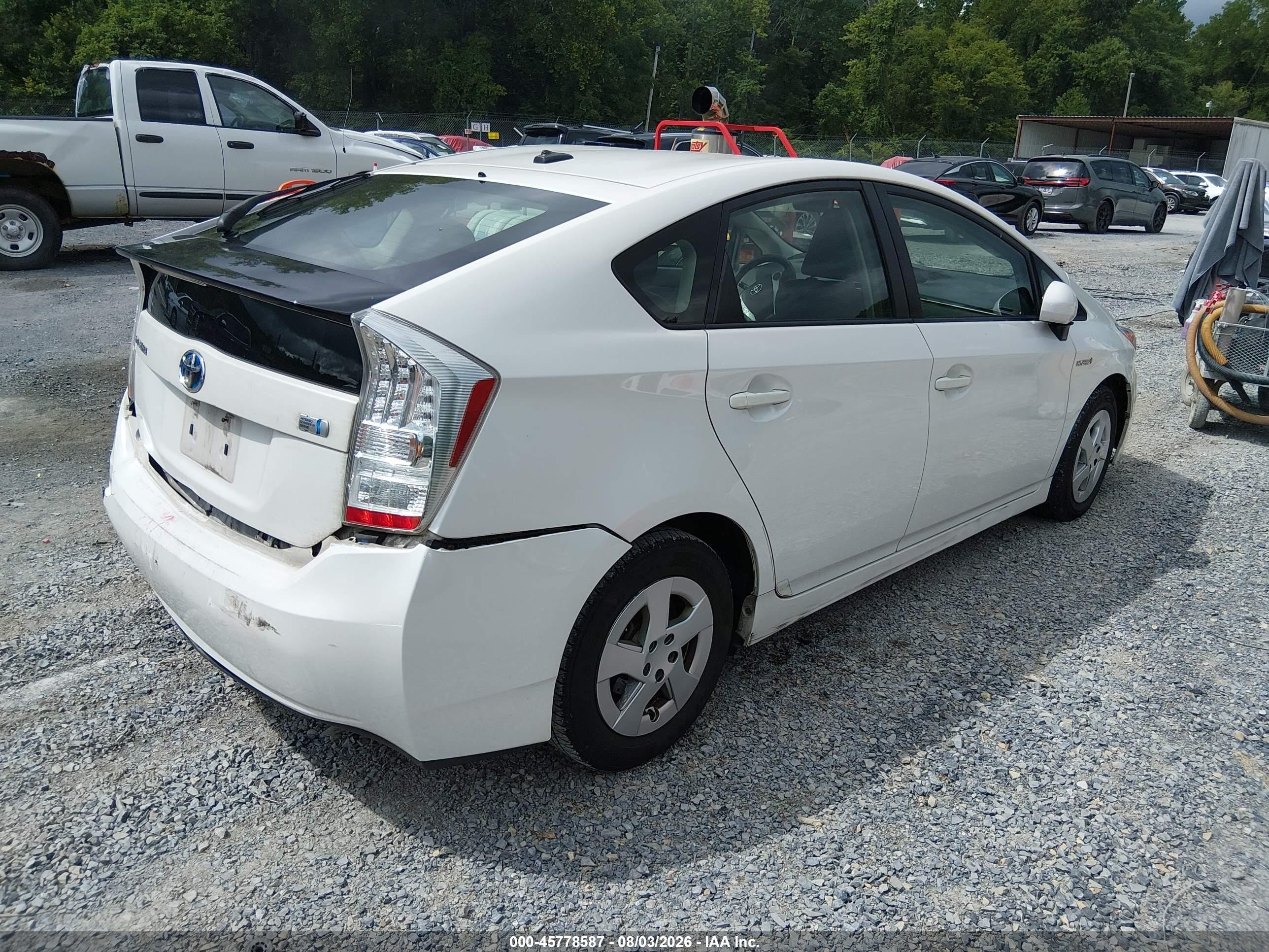 2010 Toyota Prius Iii White vin: JTDKN3DU0A0065795