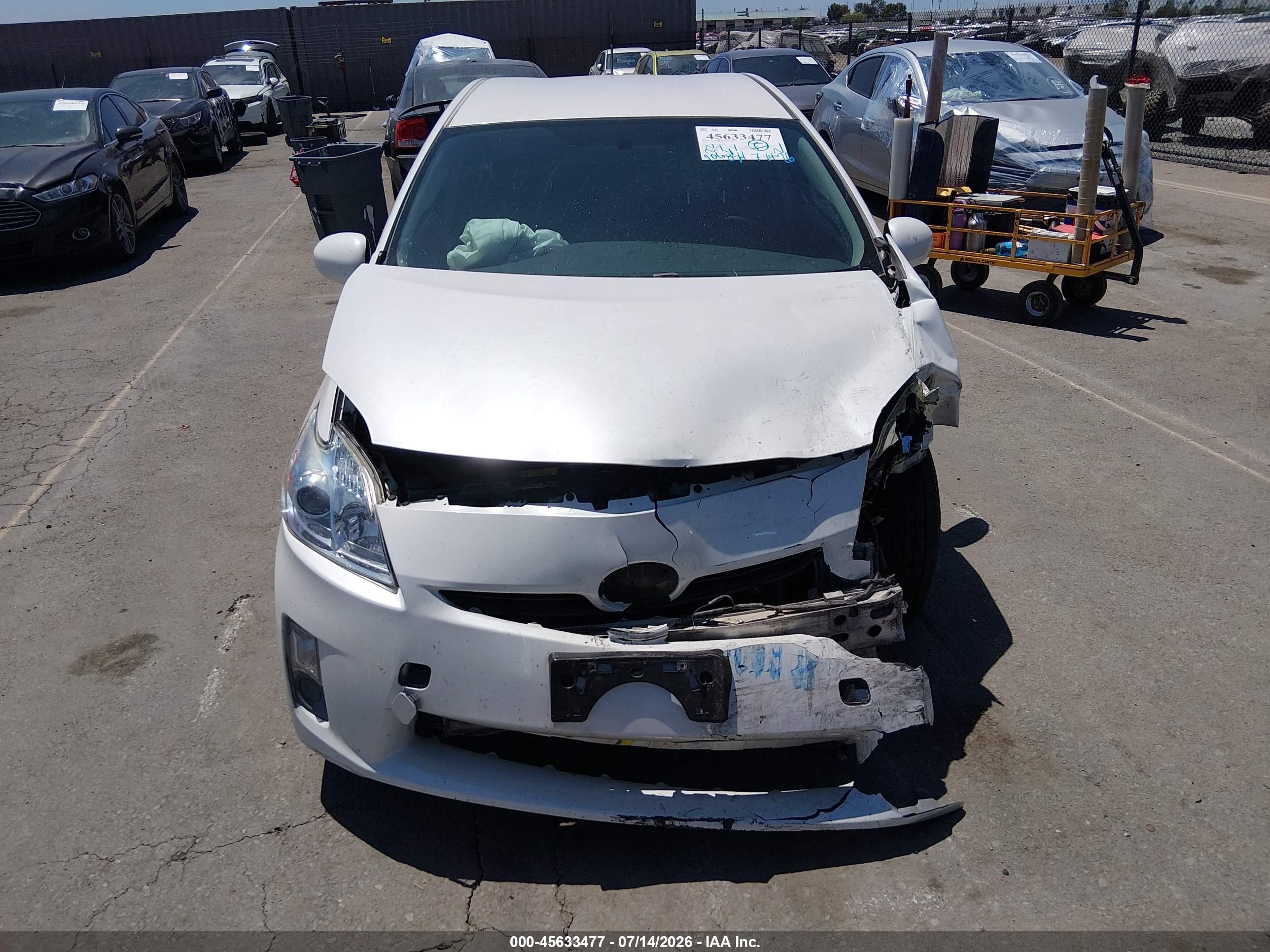 2010 Toyota Prius Ii Белый vin: JTDKN3DU0A0116079