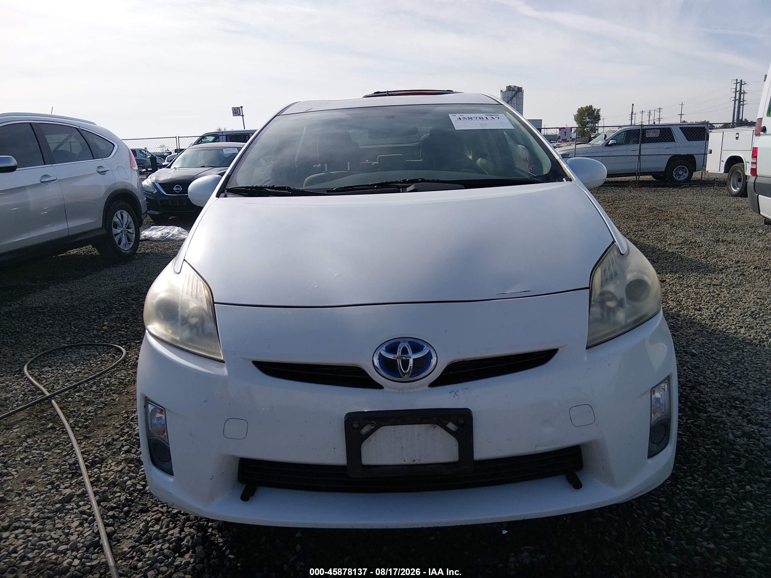 2010 Toyota Prius Ii White vin: JTDKN3DU0A0186861