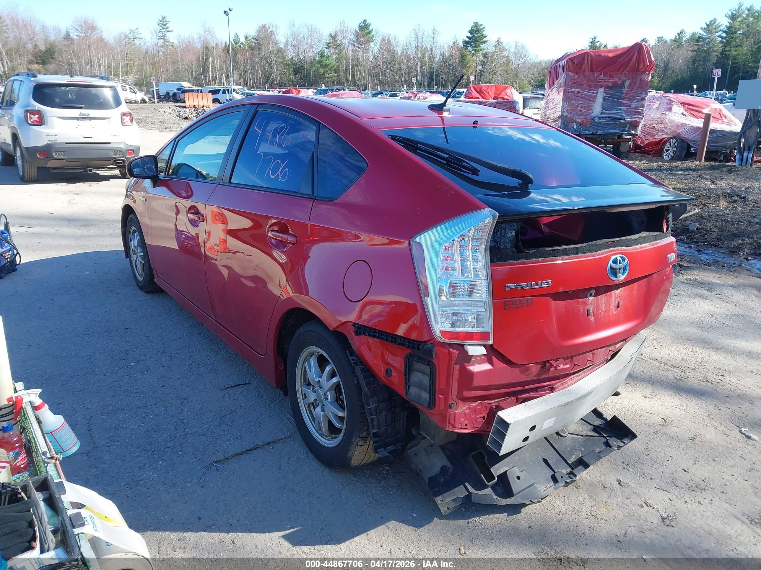 2010 Toyota Prius   Red vin: JTDKN3DU0A0188965