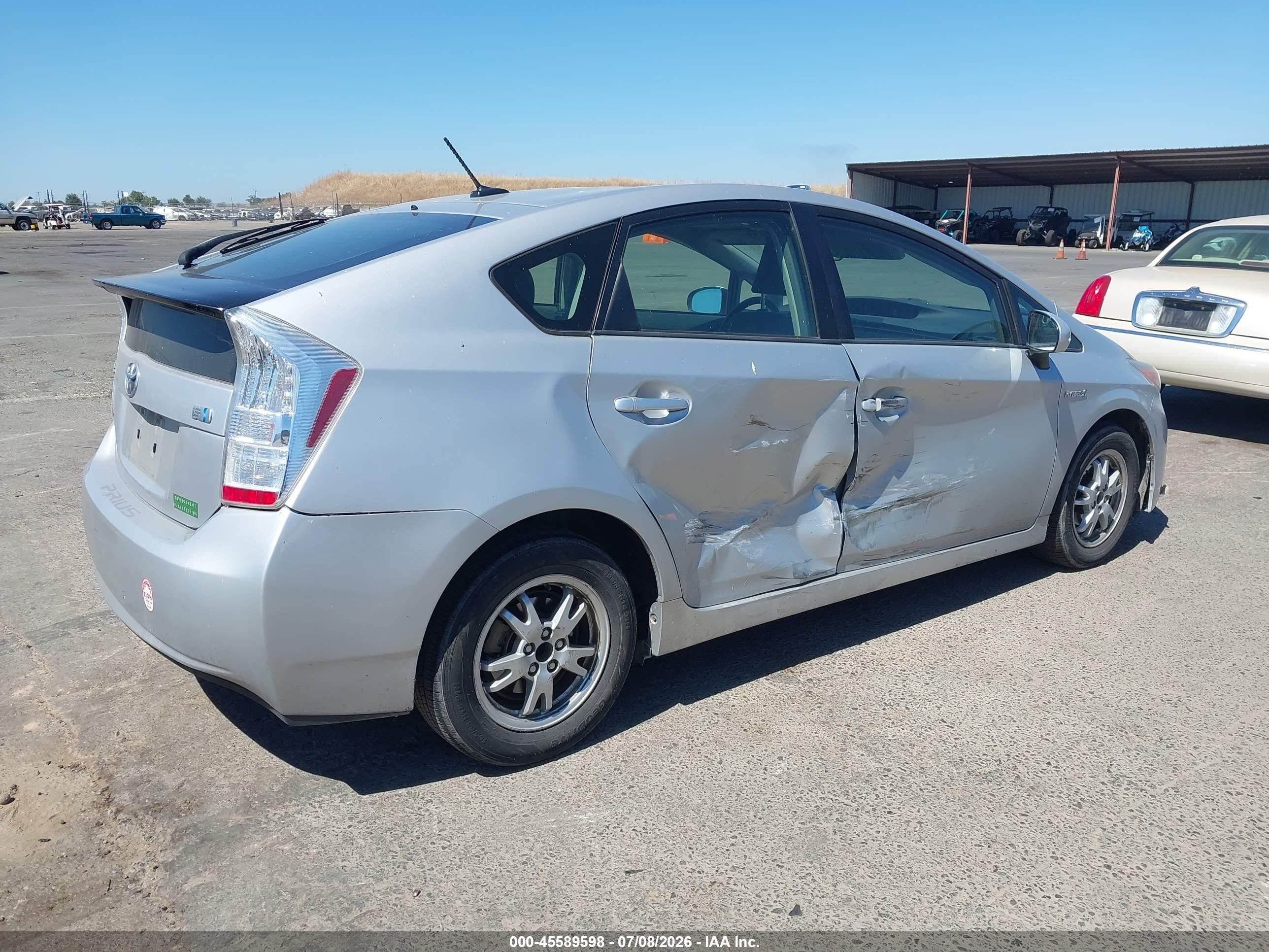 2010 Toyota Prius Ii Silver vin: JTDKN3DU0A0219860