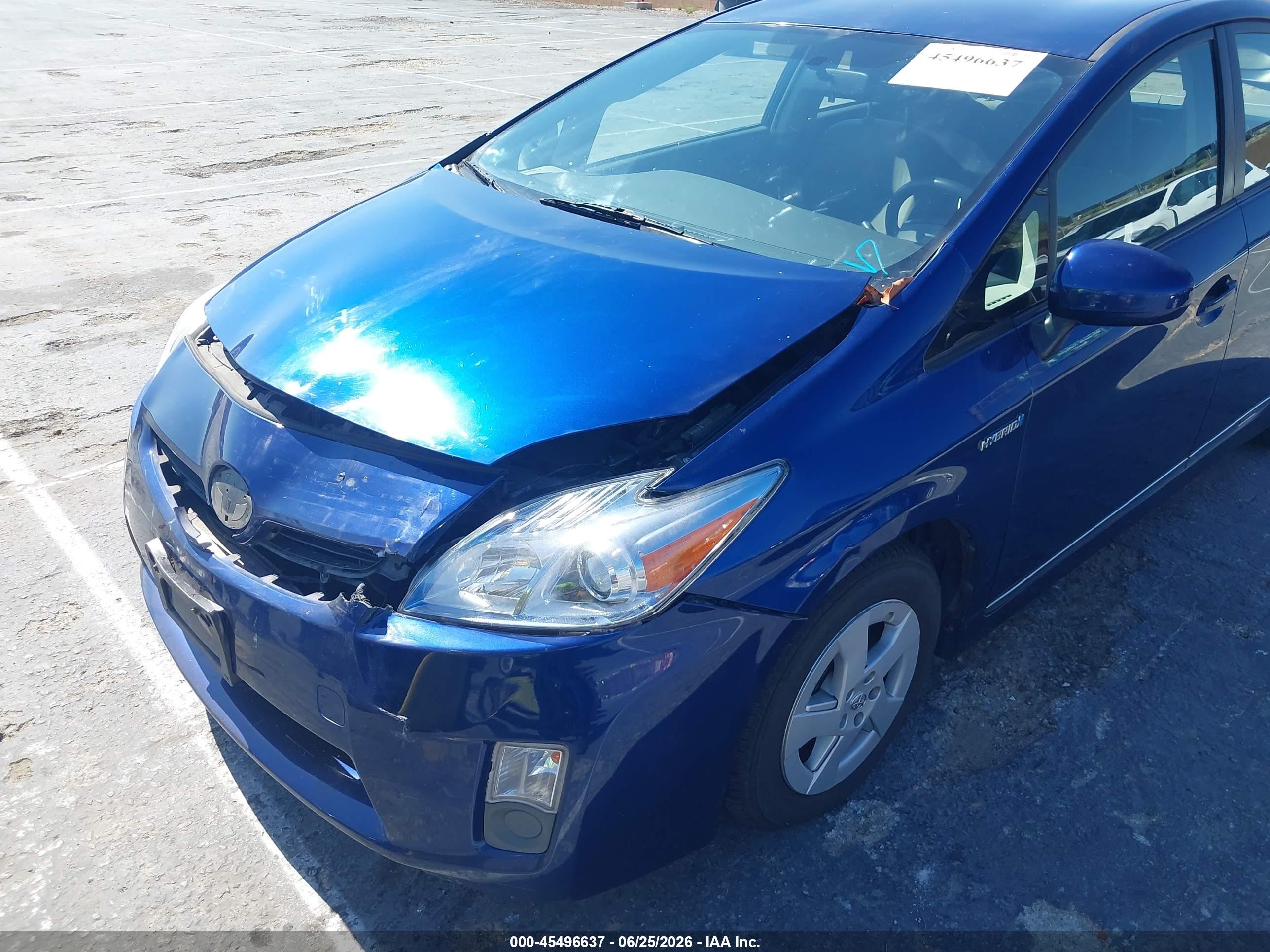 2010 Toyota Prius Ii Blue vin: JTDKN3DU0A0223665