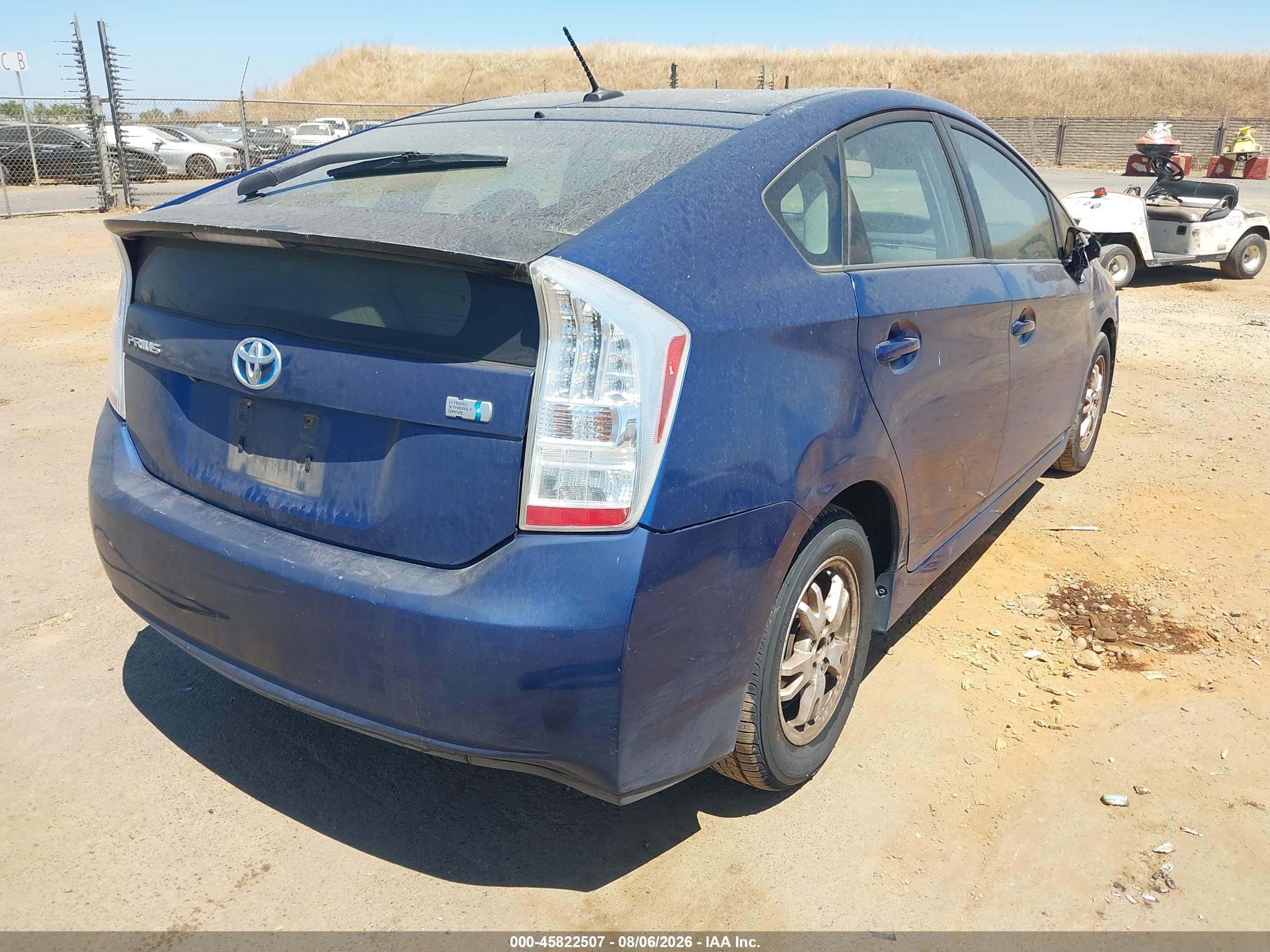 2010 Toyota Prius Iii Blue vin: JTDKN3DU0A0241664