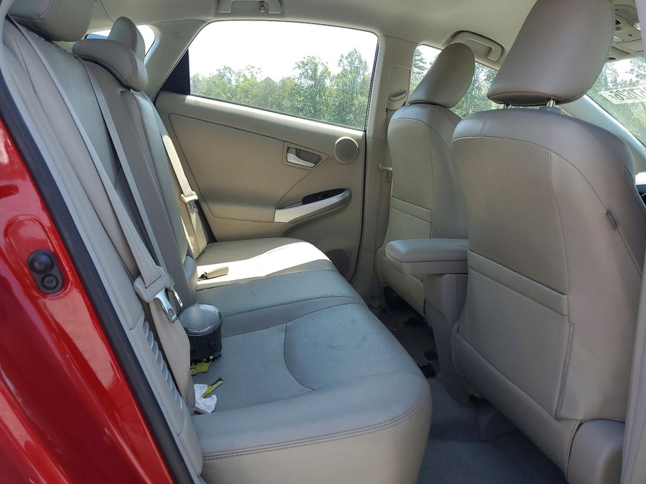 2010 Toyota Prius Красный vin: JTDKN3DU0A5001663