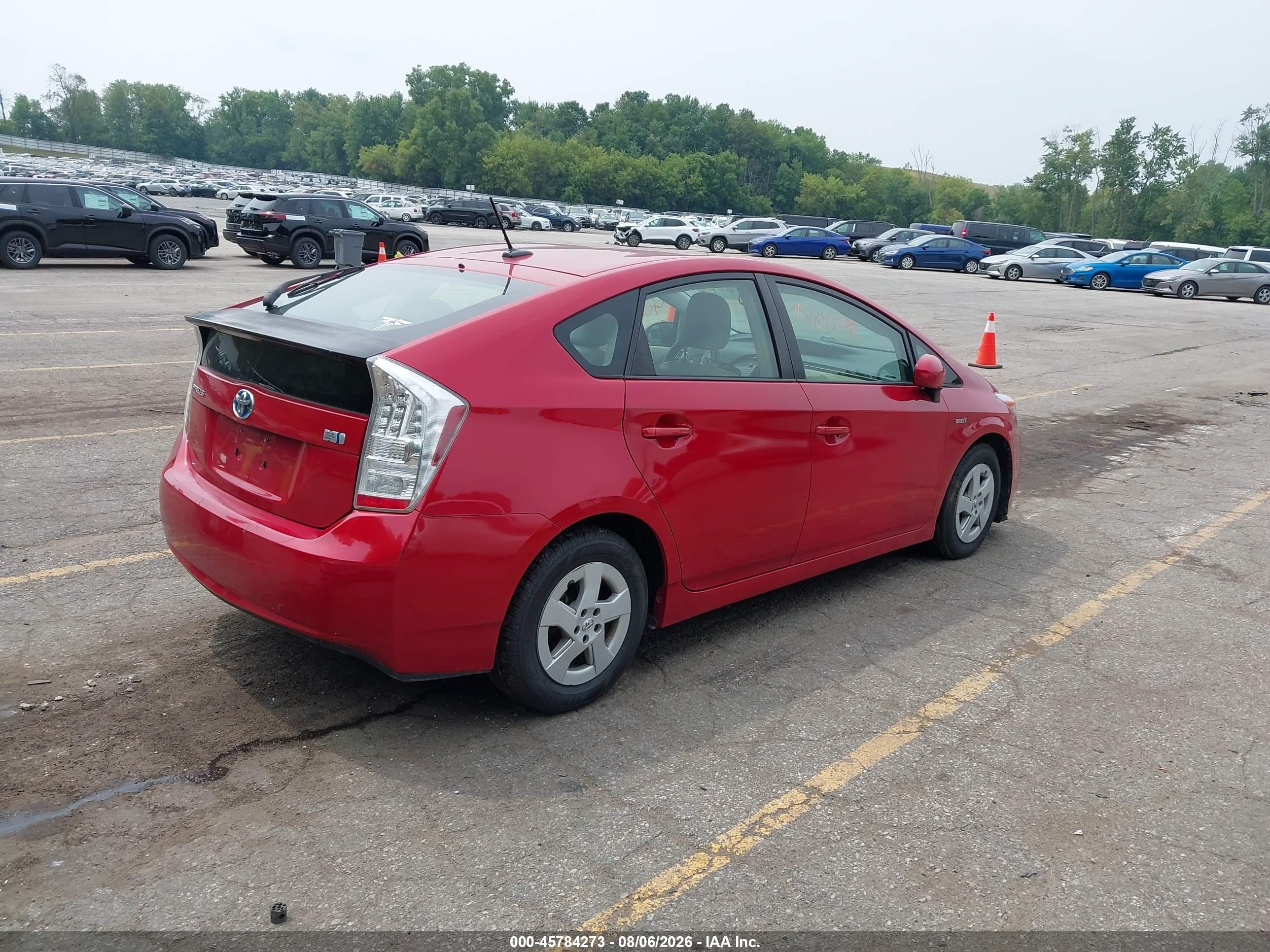 2011 Toyota Prius Four Red vin: JTDKN3DU0B0302710