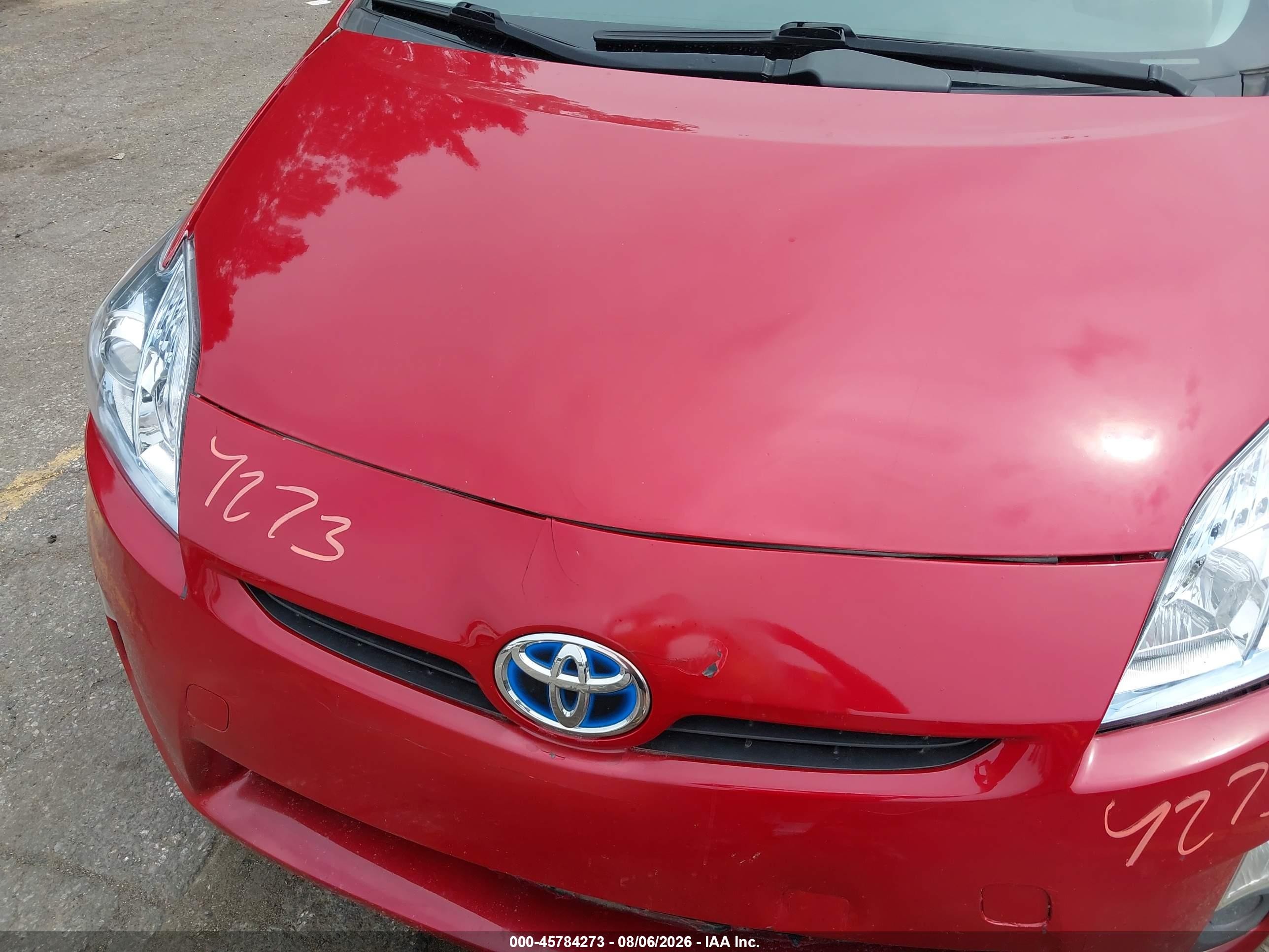 2011 Toyota Prius Four Red vin: JTDKN3DU0B0302710