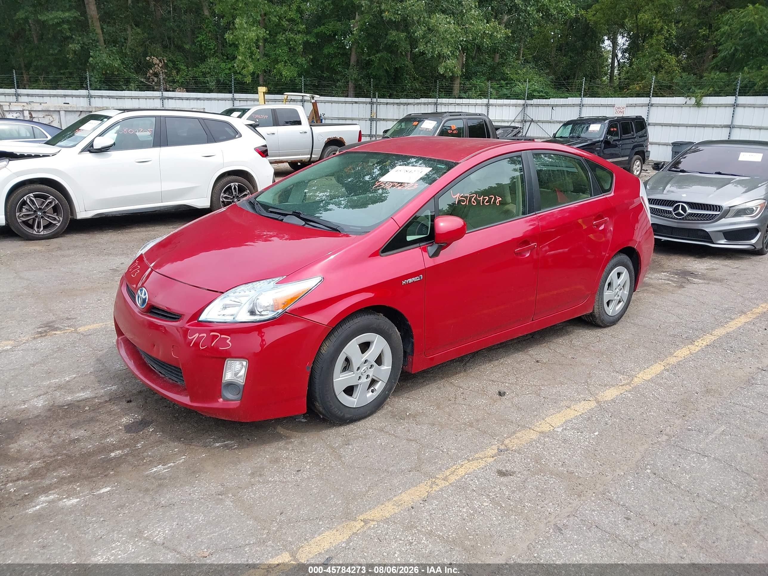 2011 Toyota Prius Four Red vin: JTDKN3DU0B0302710