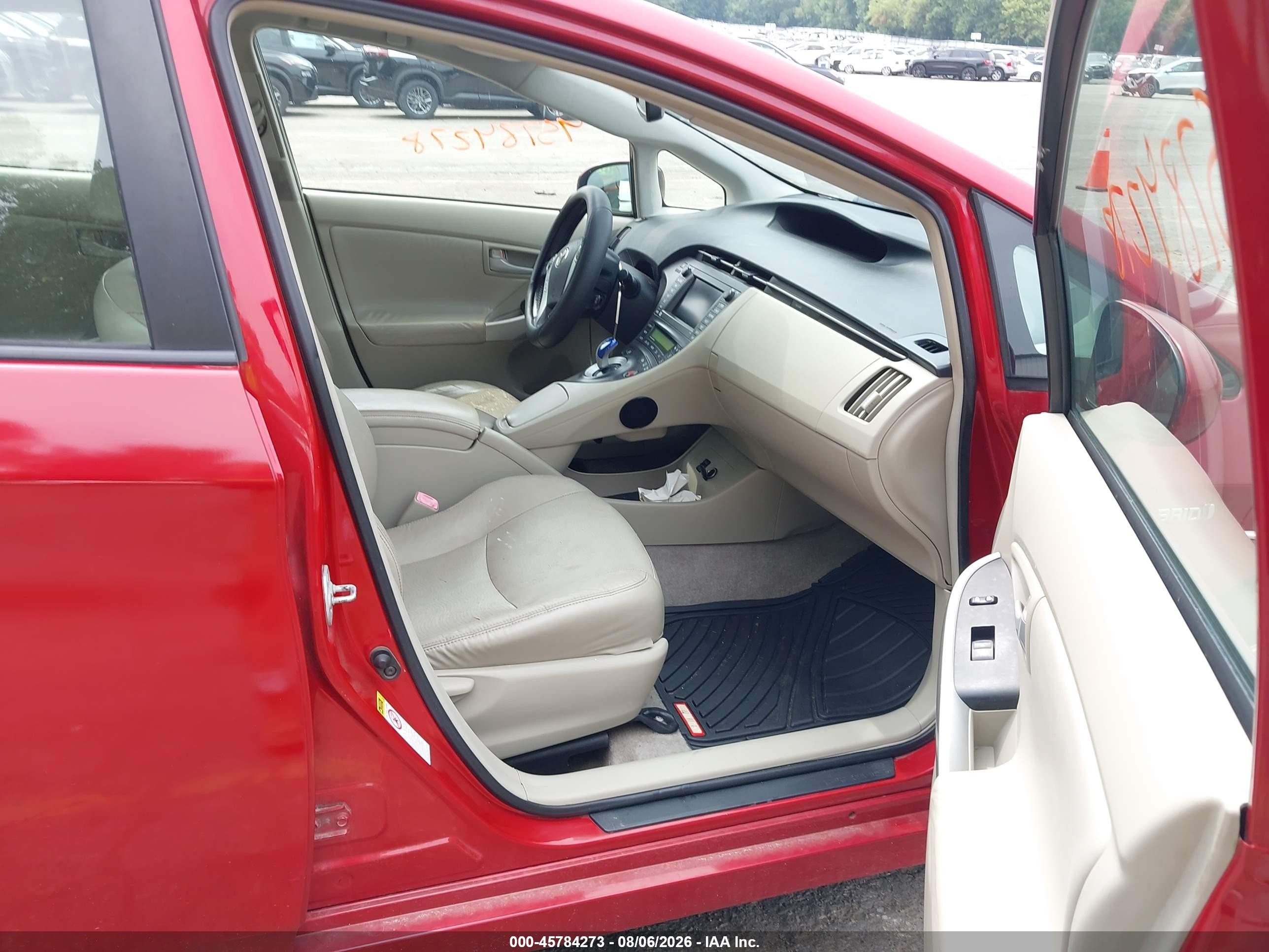 2011 Toyota Prius Four Red vin: JTDKN3DU0B0302710
