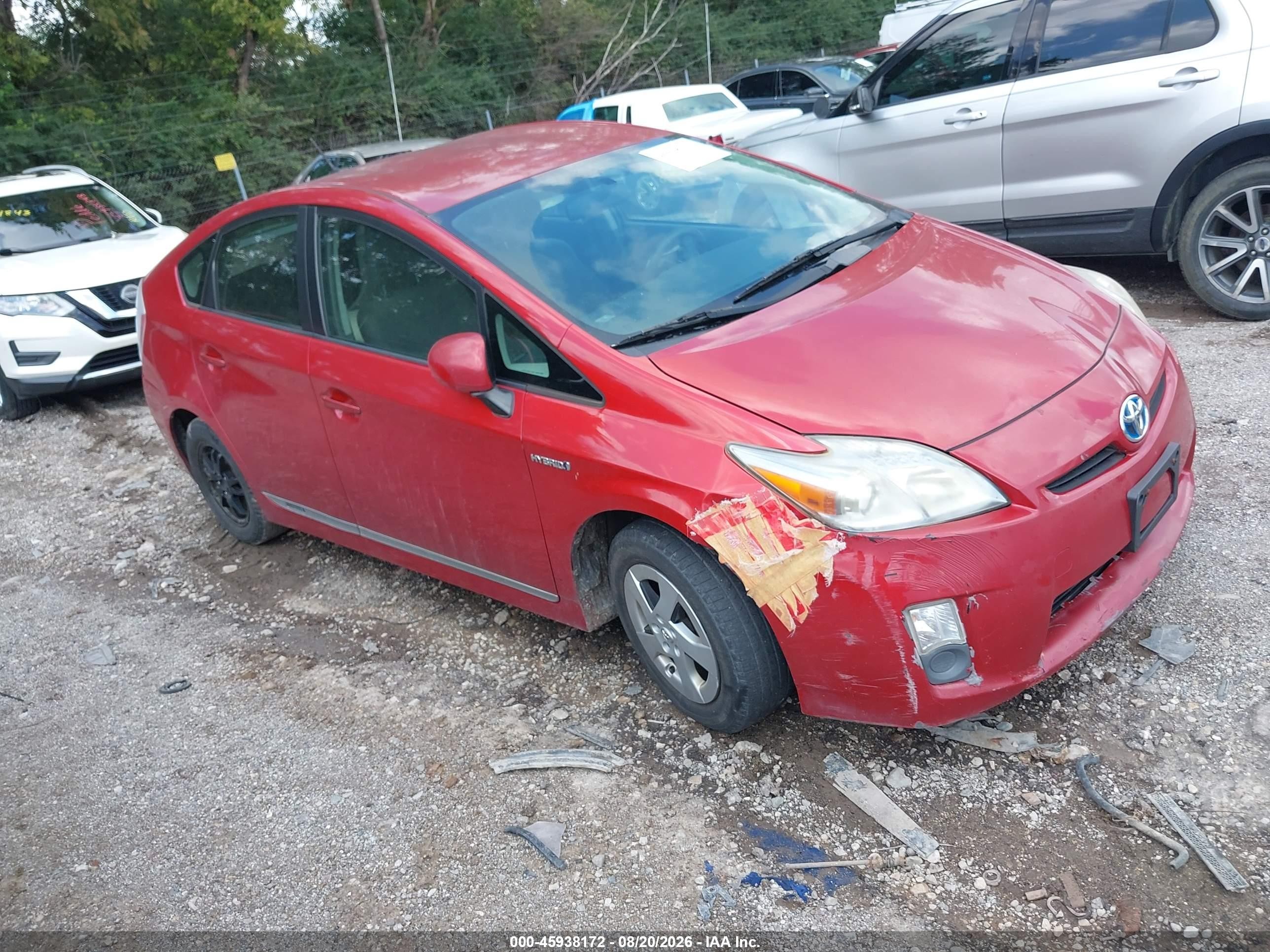 2011 Toyota Prius Two Red vin: JTDKN3DU0B0309544
