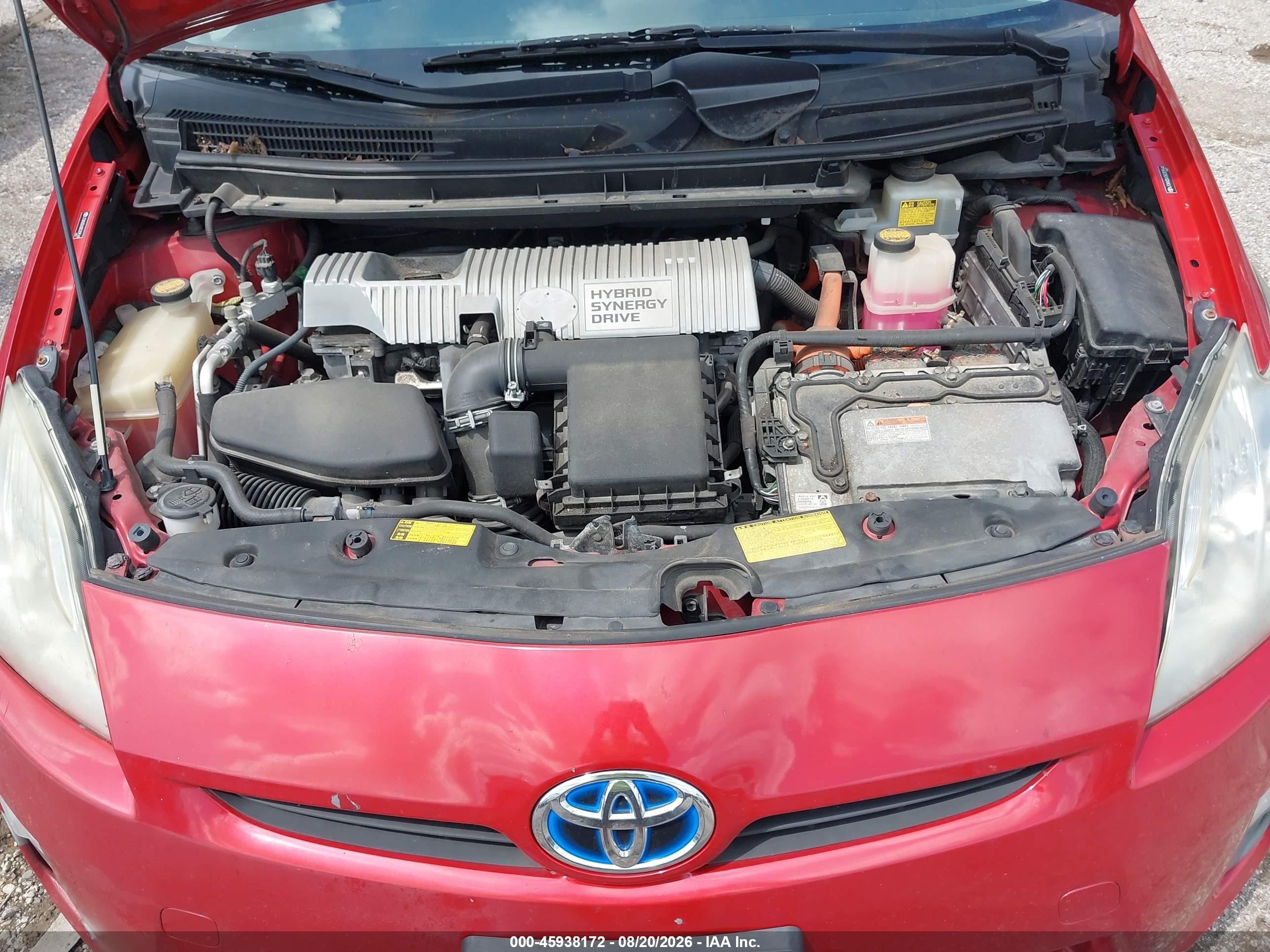 2011 Toyota Prius Two Red vin: JTDKN3DU0B0309544