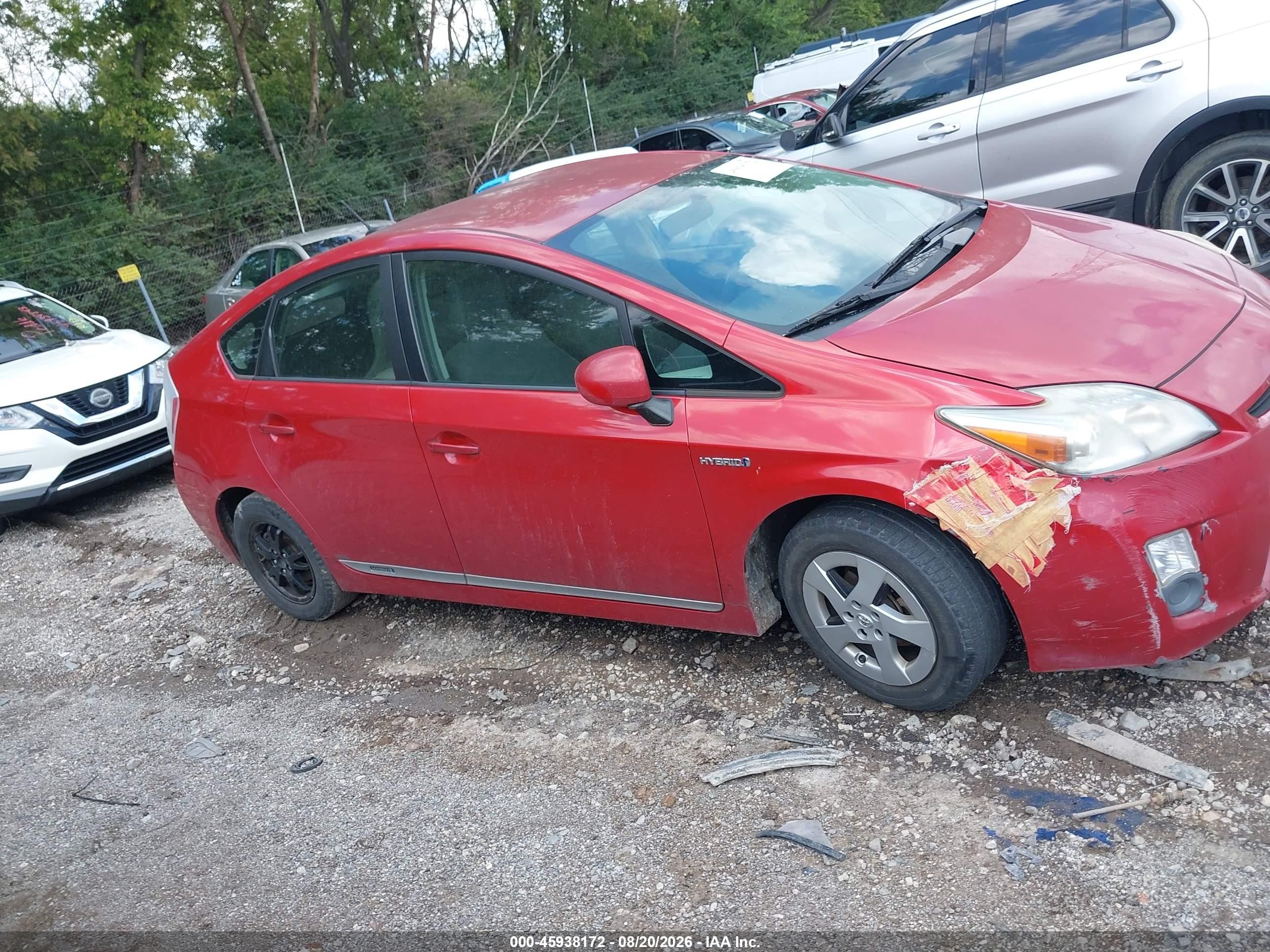 2011 Toyota Prius Two Red vin: JTDKN3DU0B0309544