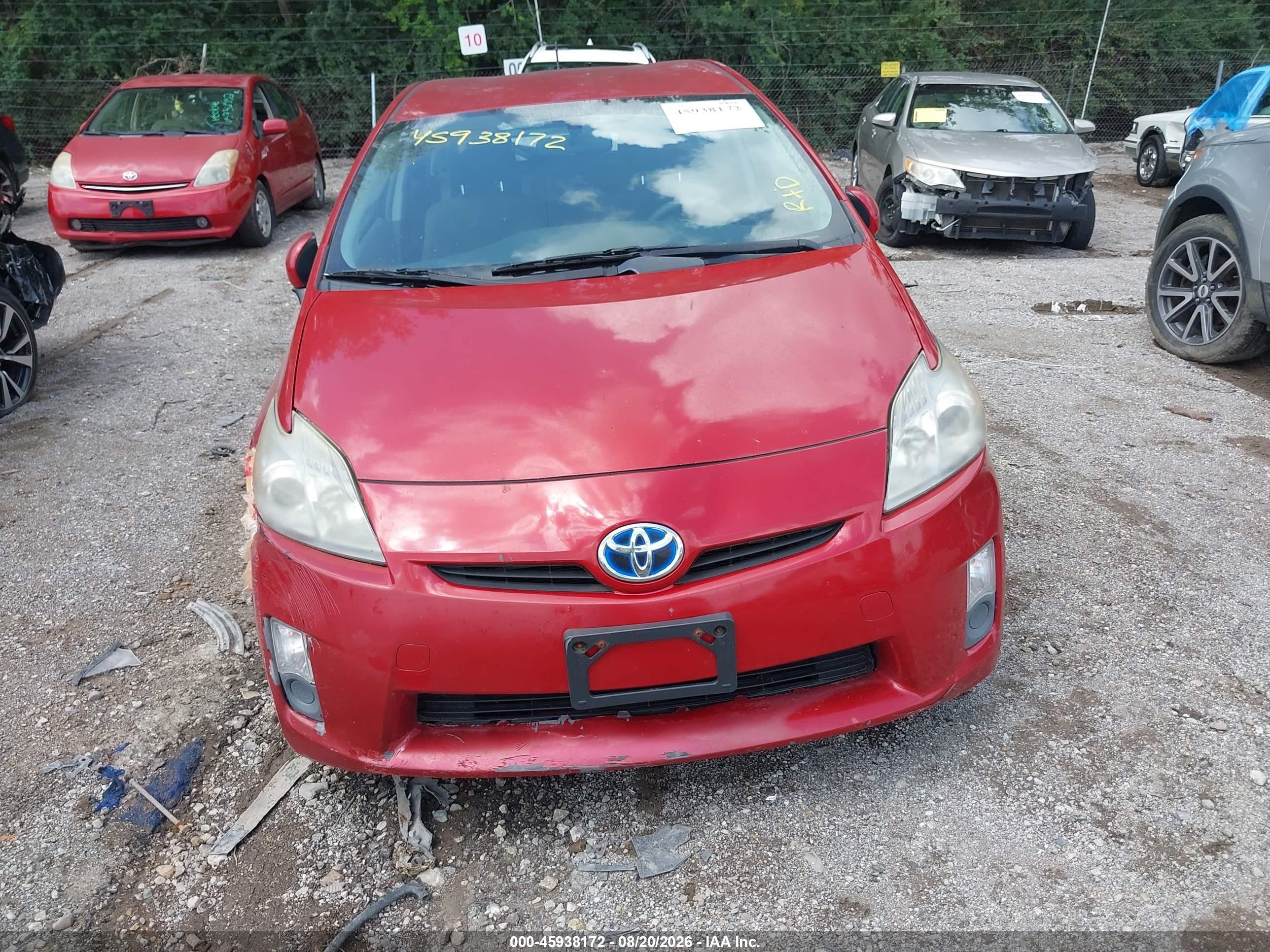 2011 Toyota Prius Two Red vin: JTDKN3DU0B0309544