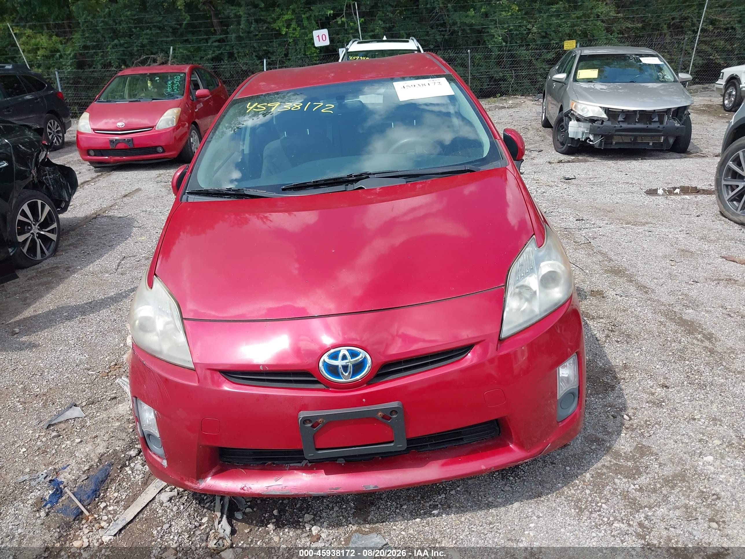 2011 Toyota Prius Two Red vin: JTDKN3DU0B0309544