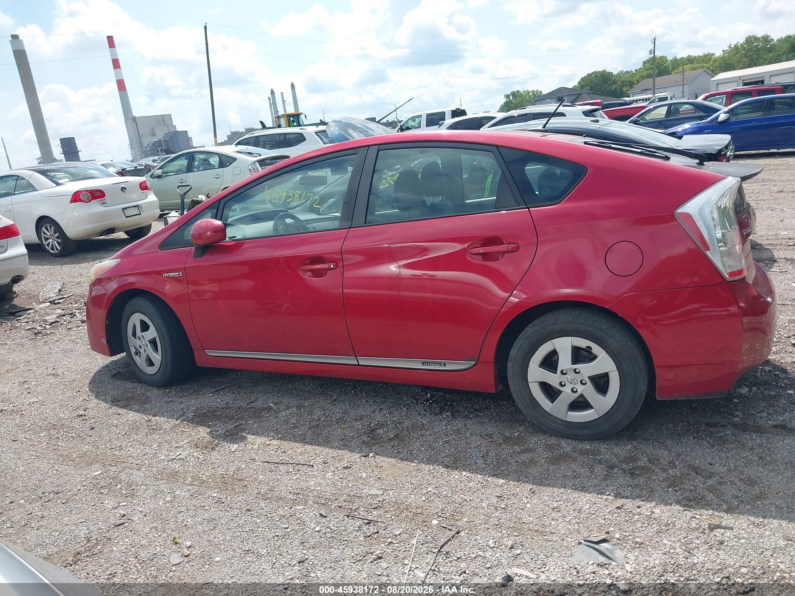 2011 Toyota Prius Two Red vin: JTDKN3DU0B0309544