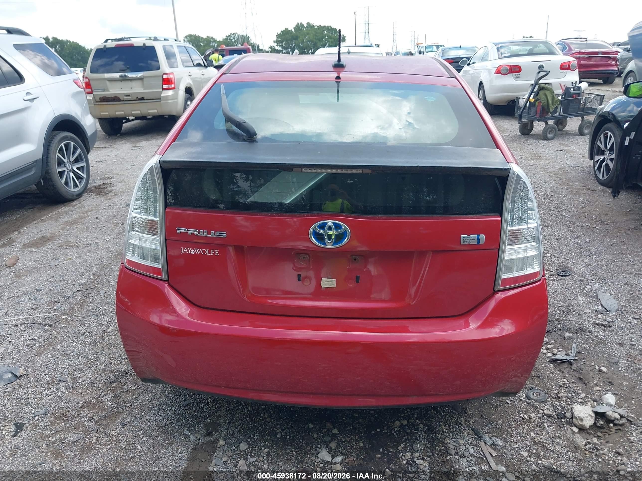 2011 Toyota Prius Two Red vin: JTDKN3DU0B0309544