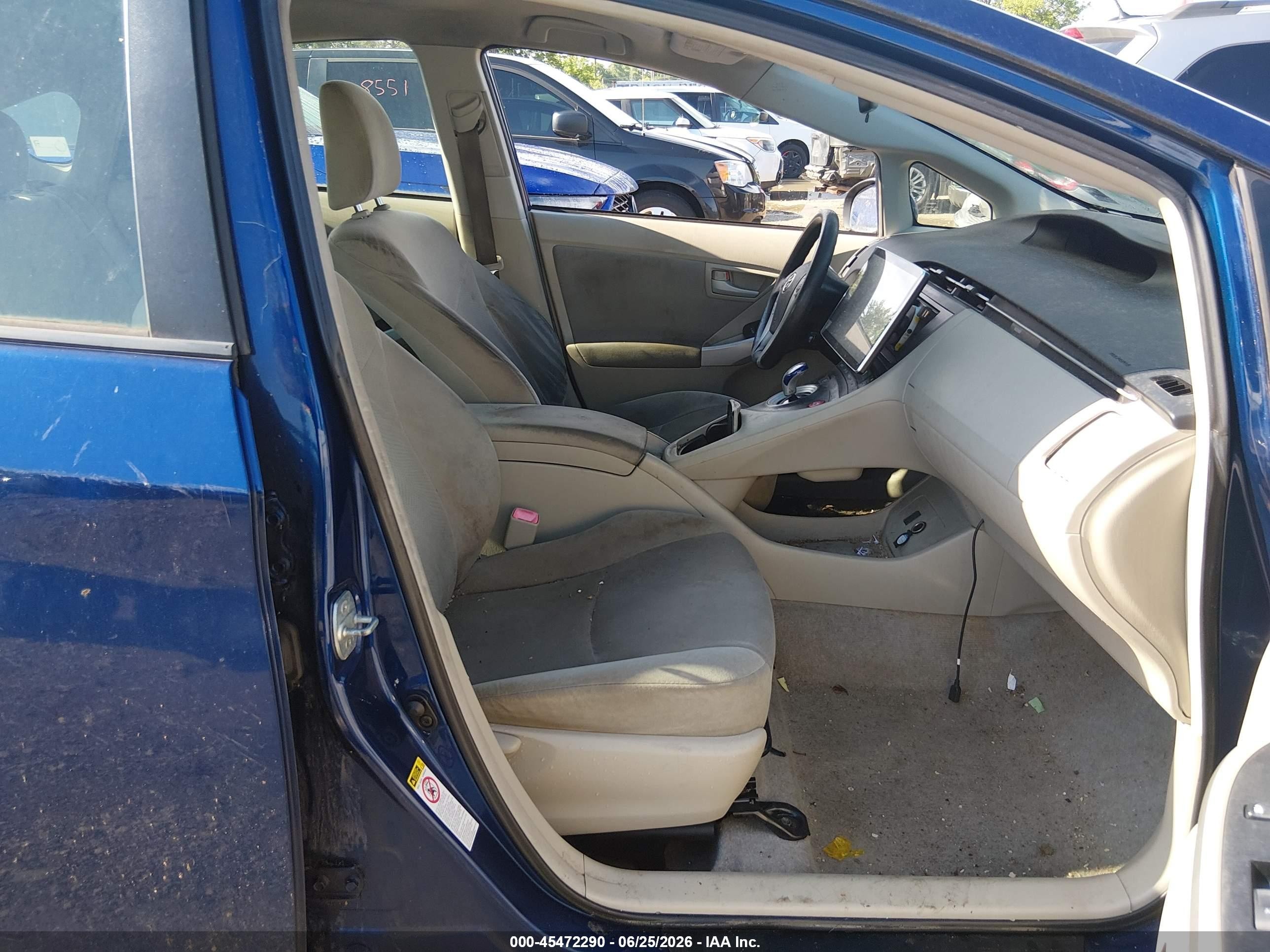 2011 Toyota Prius Three Синий vin: JTDKN3DU0B5346130