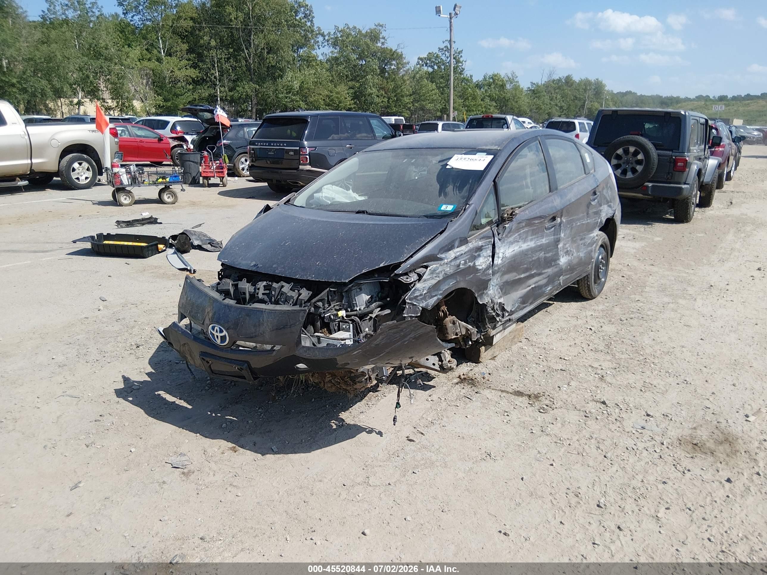 2011 Toyota Prius Two Gray vin: JTDKN3DU0B5364868