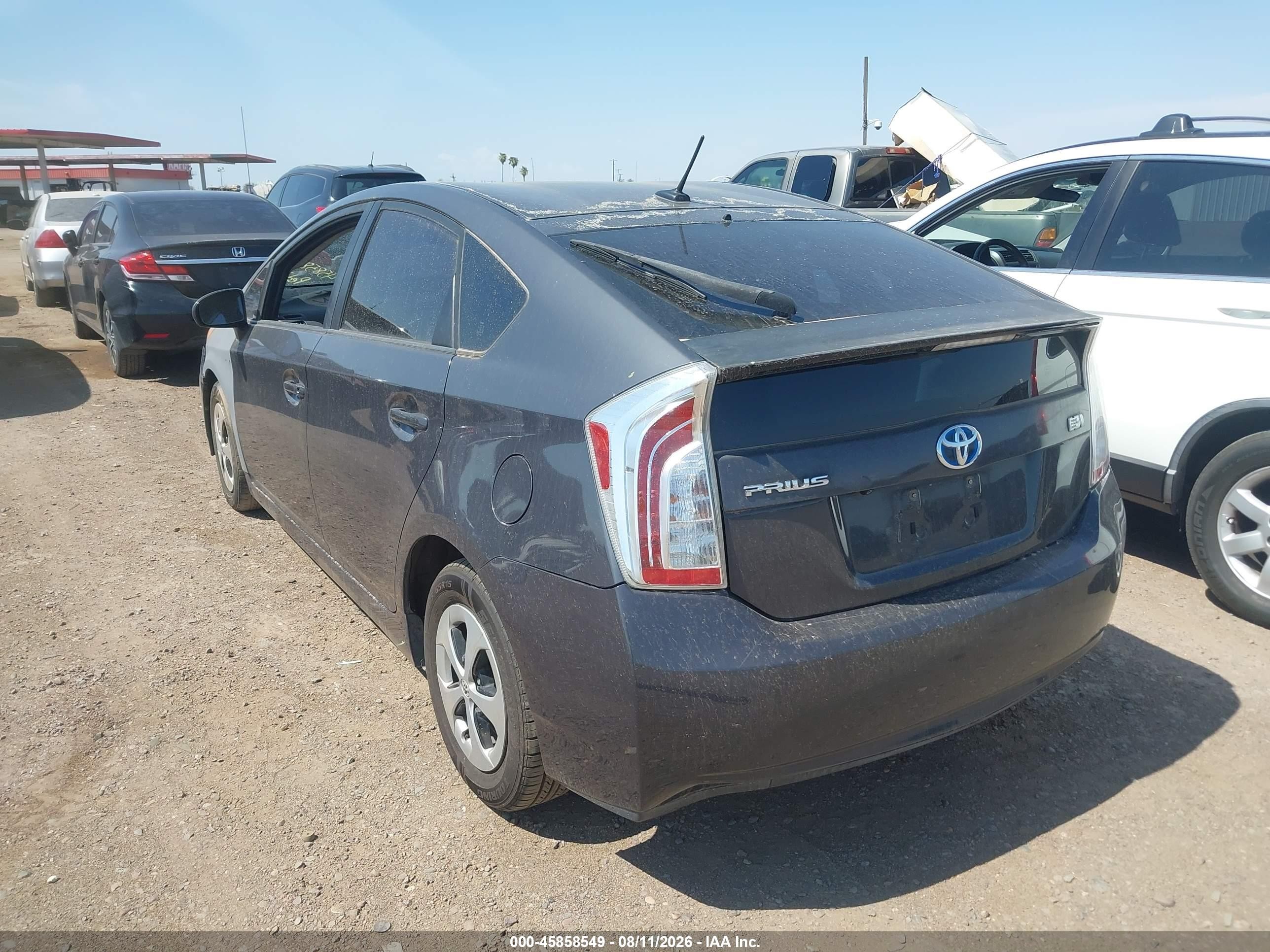 2012 Toyota Prius Three Gray vin: JTDKN3DU0C1484176