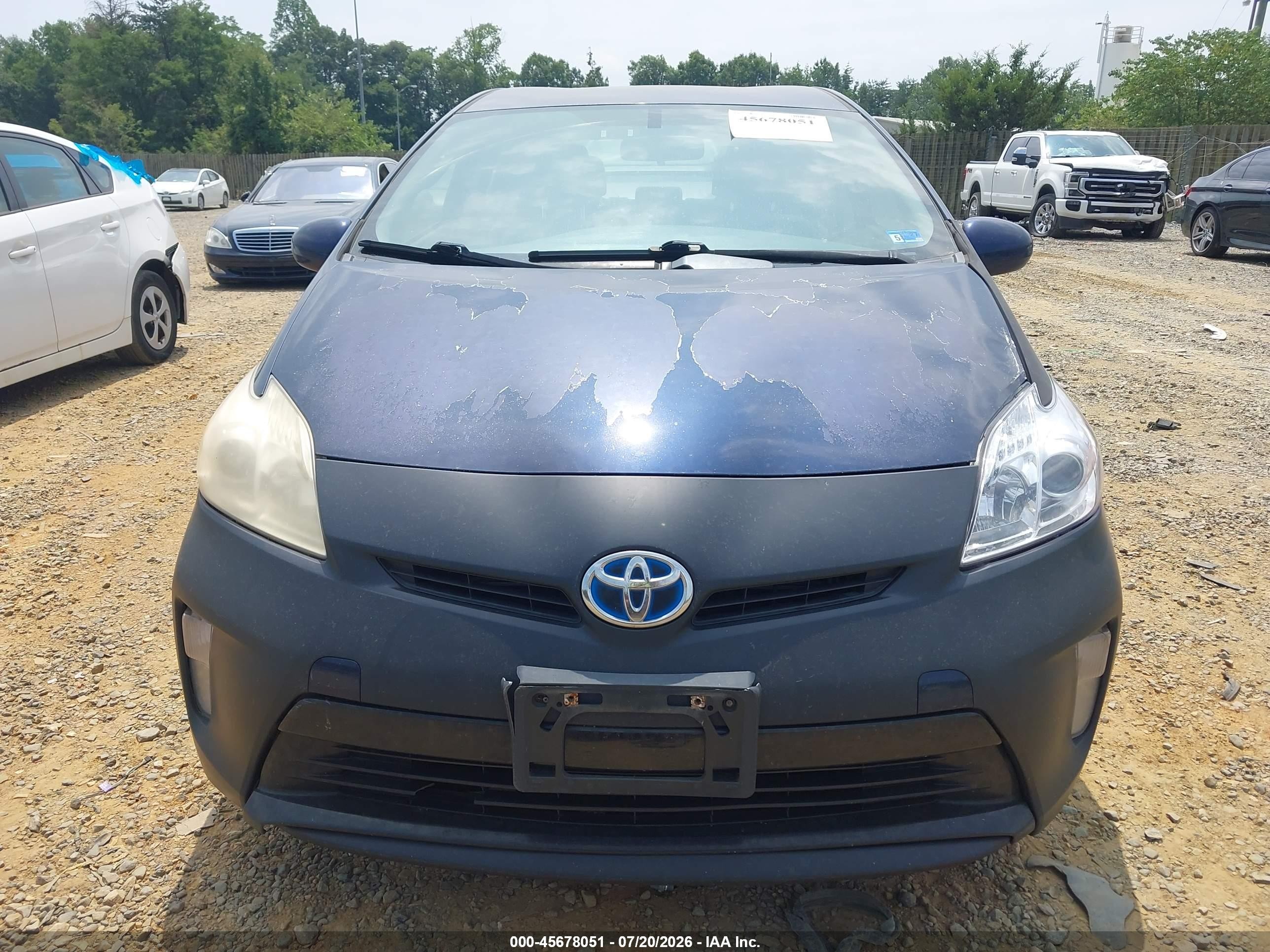 2012 Toyota Prius Two Синий vin: JTDKN3DU0C1528063