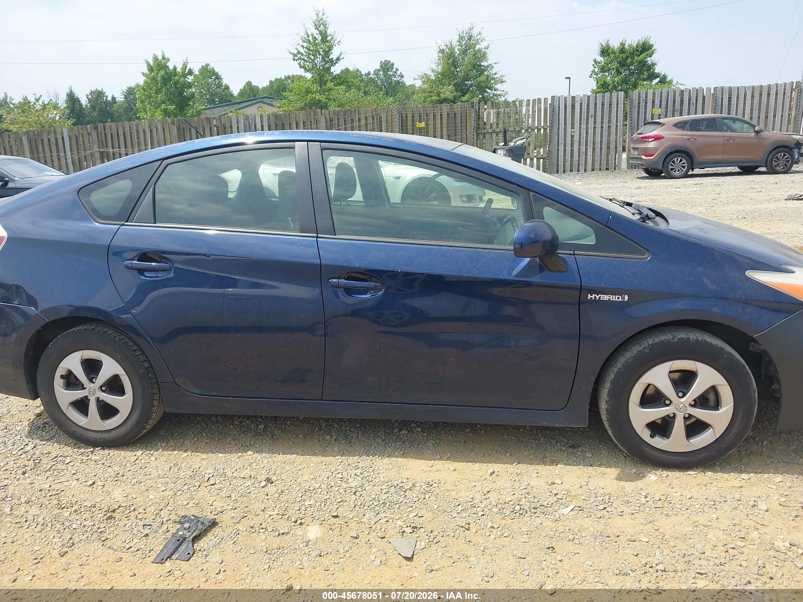 2012 Toyota Prius Two Синий vin: JTDKN3DU0C1528063