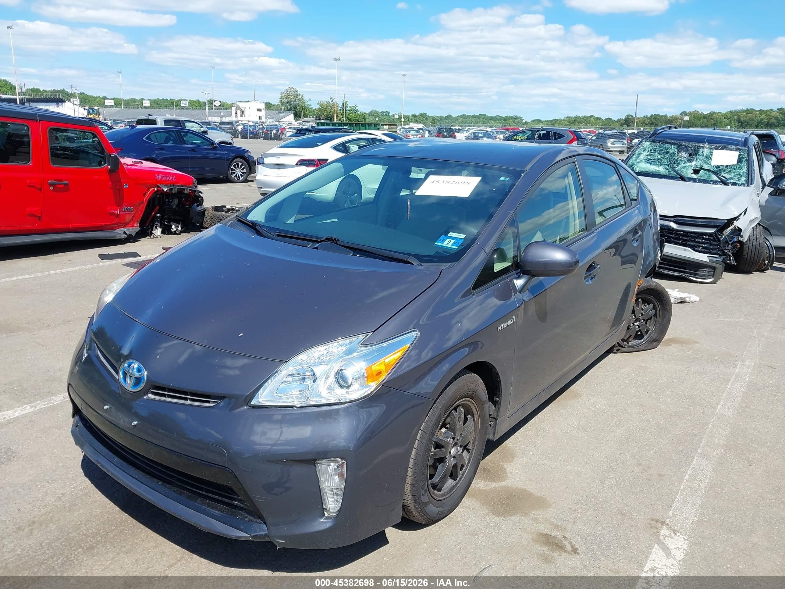 2012 Toyota Prius Two Gray vin: JTDKN3DU0C1548488