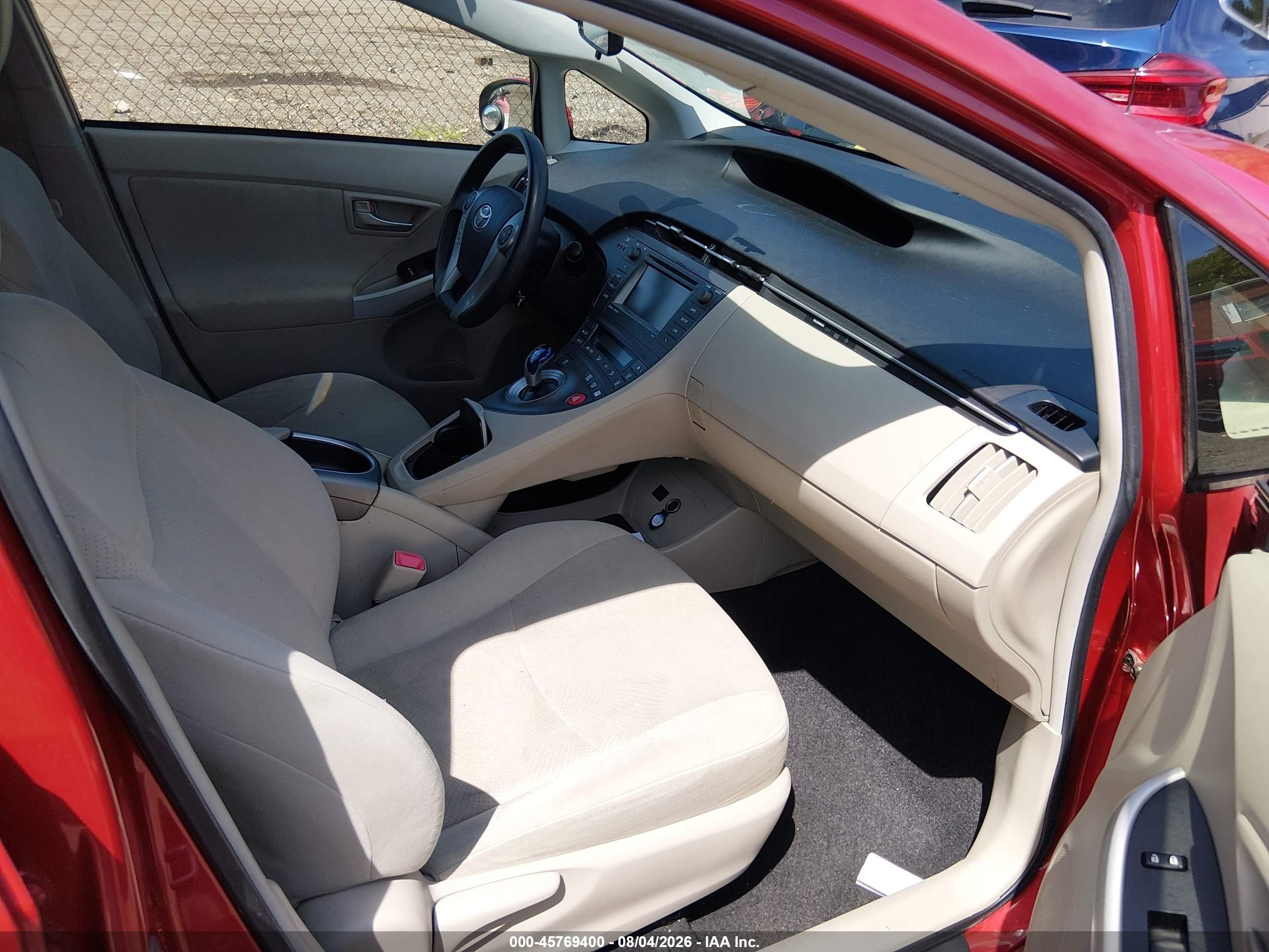 2012 Toyota Prius Three Красный vin: JTDKN3DU0C1559975