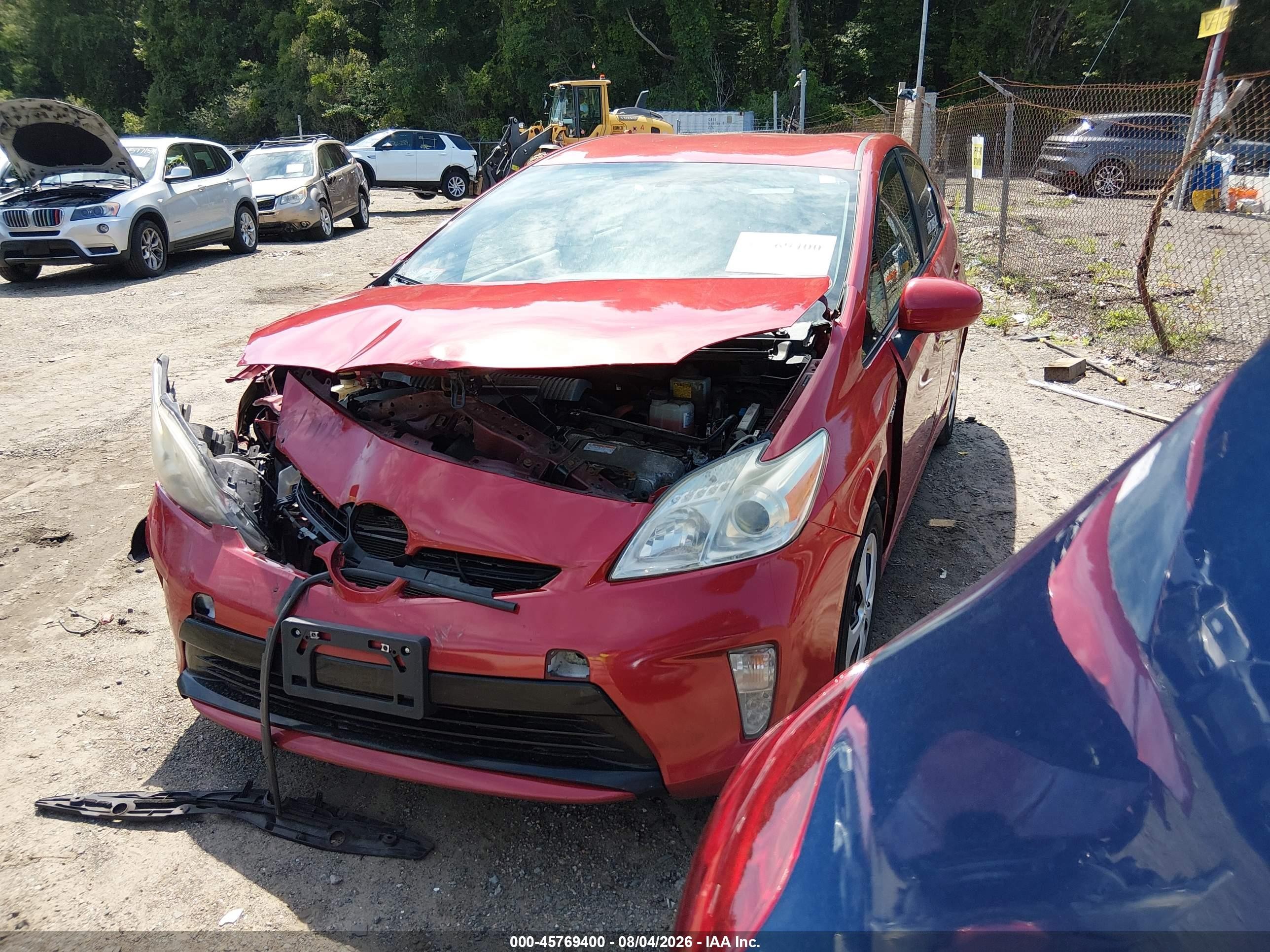 2012 Toyota Prius Three Красный vin: JTDKN3DU0C1559975