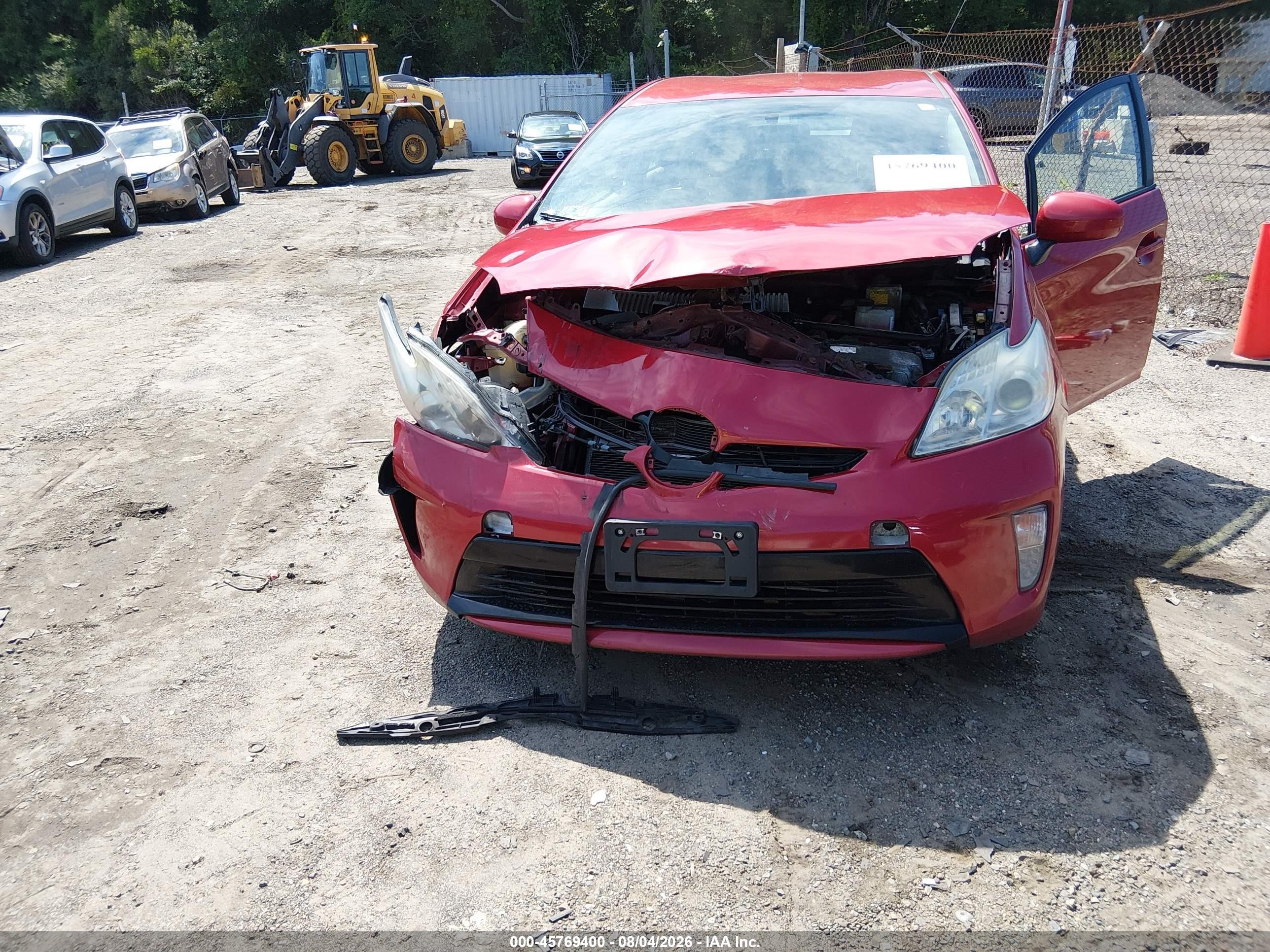 2012 Toyota Prius Three Красный vin: JTDKN3DU0C1559975