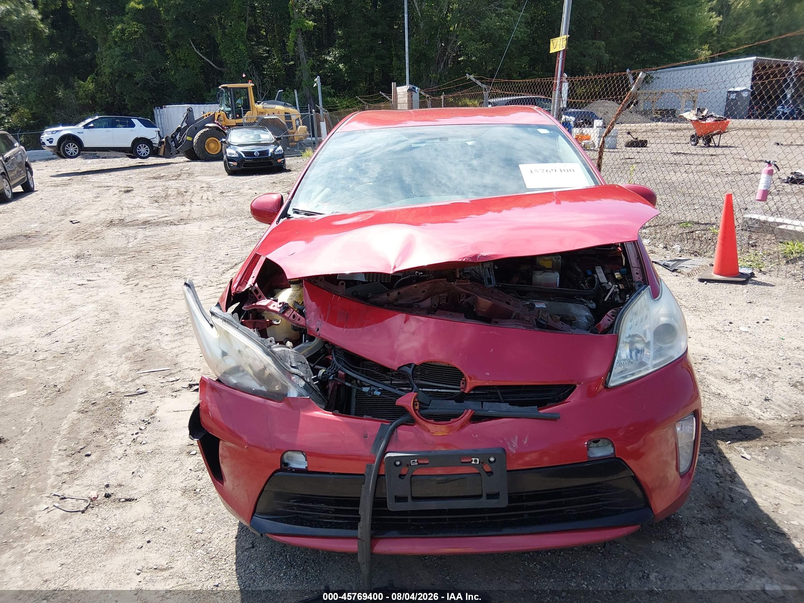2012 Toyota Prius Three Красный vin: JTDKN3DU0C1559975