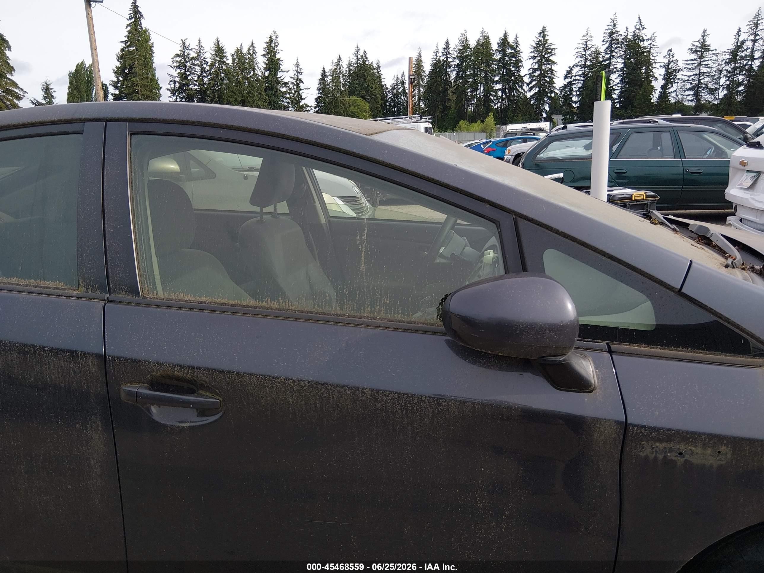 2012 Toyota Prius One Серый vin: JTDKN3DU0C1565341