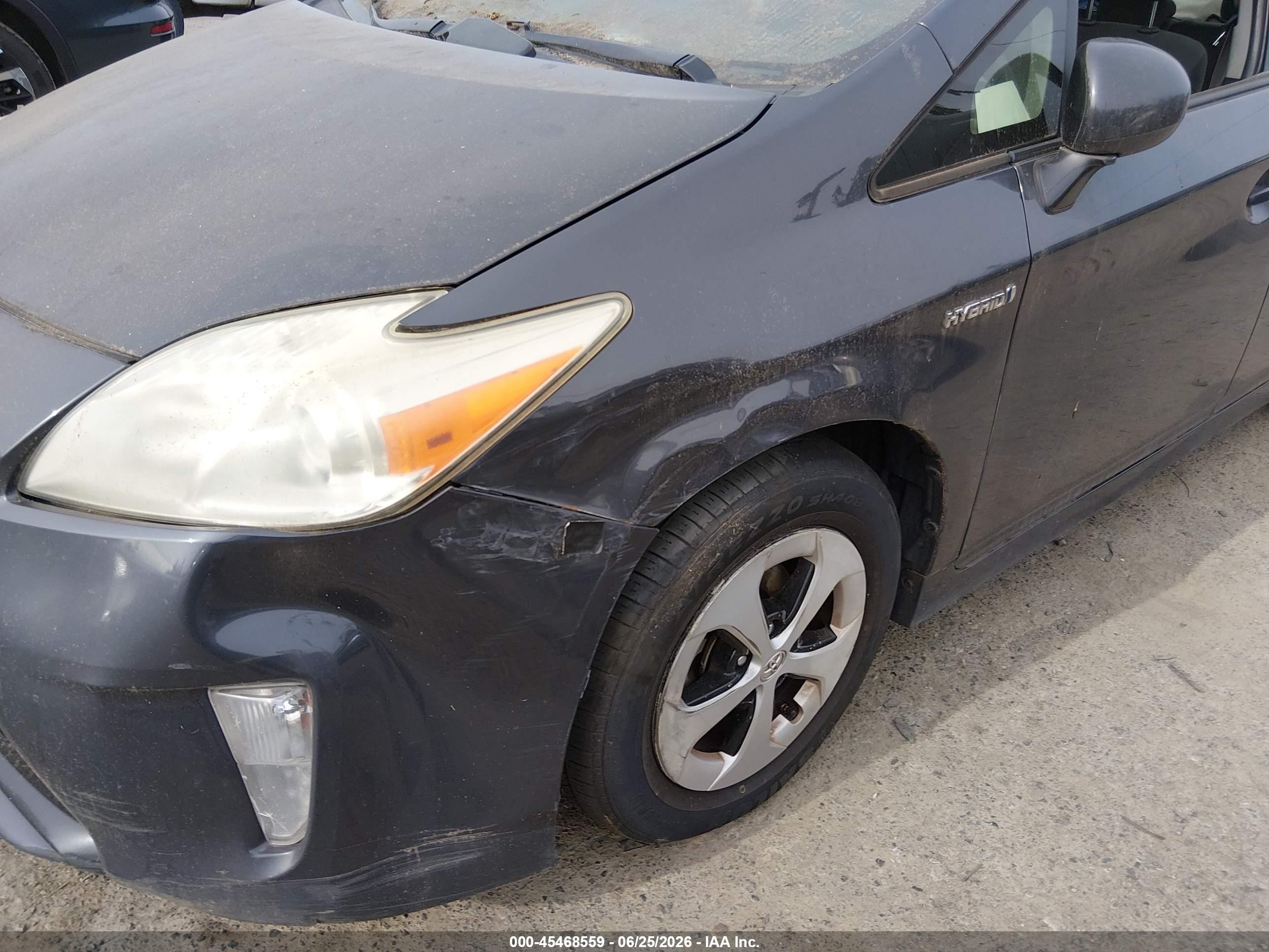 2012 Toyota Prius One Серый vin: JTDKN3DU0C1565341