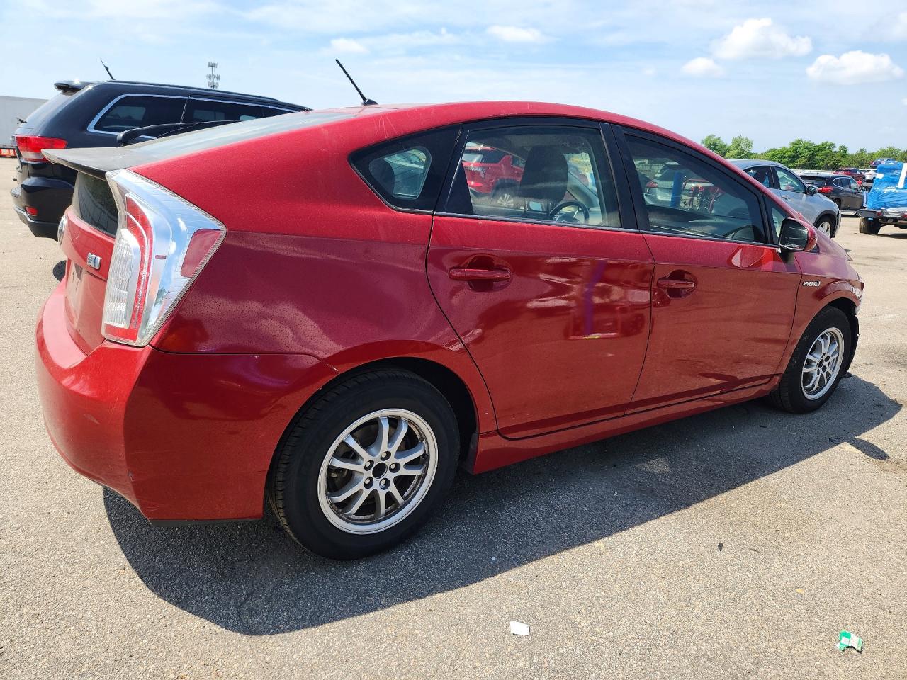 2012 Toyota Prius Two Red vin: JTDKN3DU0C1576811