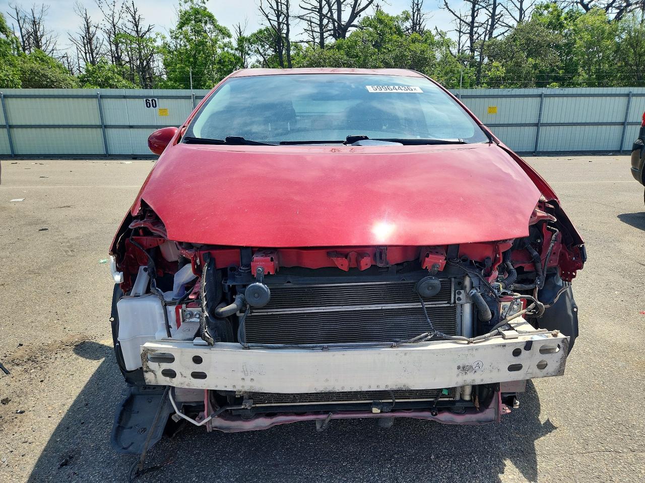 2012 Toyota Prius Two Red vin: JTDKN3DU0C1576811