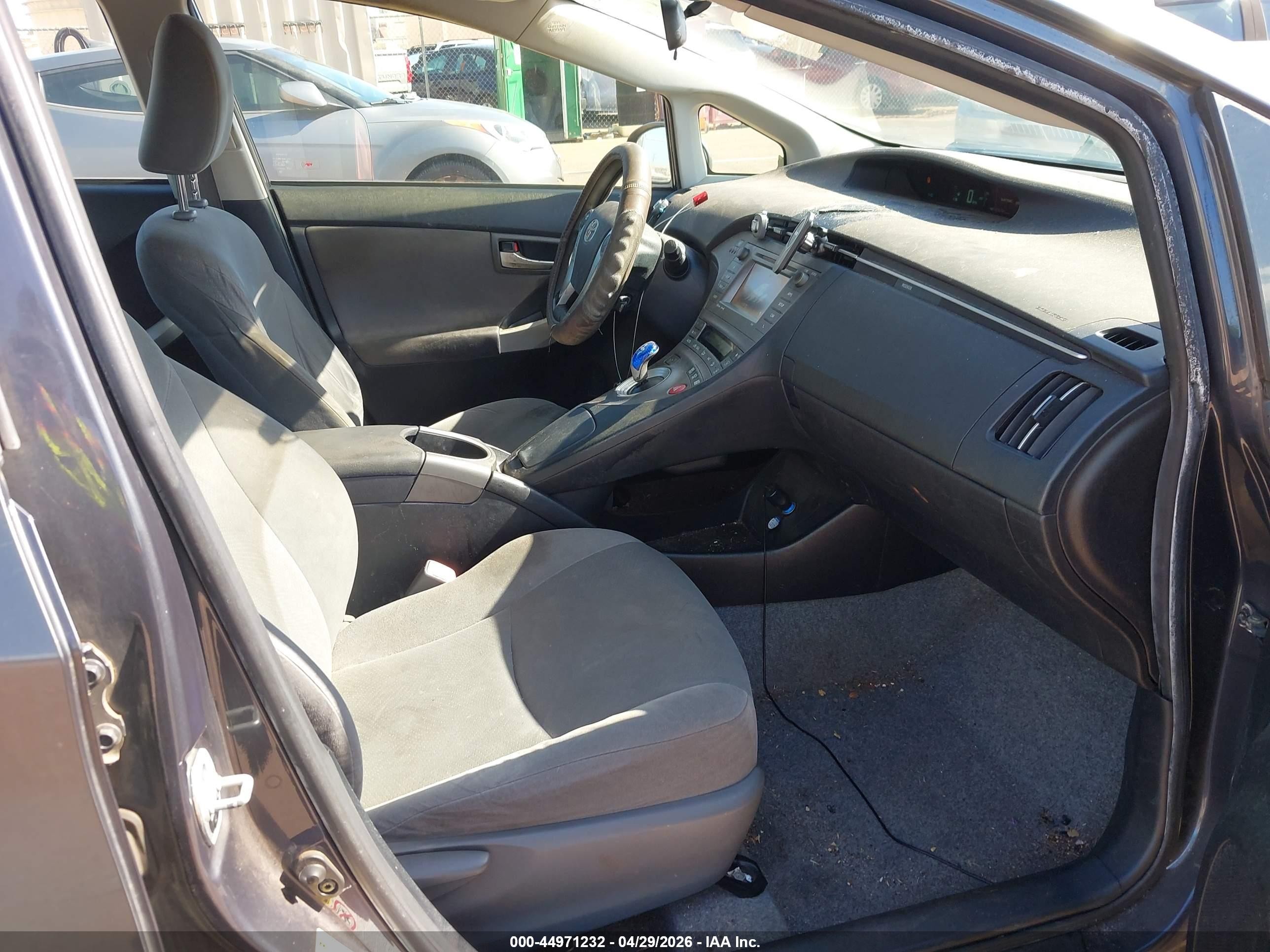 2012 Toyota Prius Five/four/one/three/two Black vin: JTDKN3DU0C1605725
