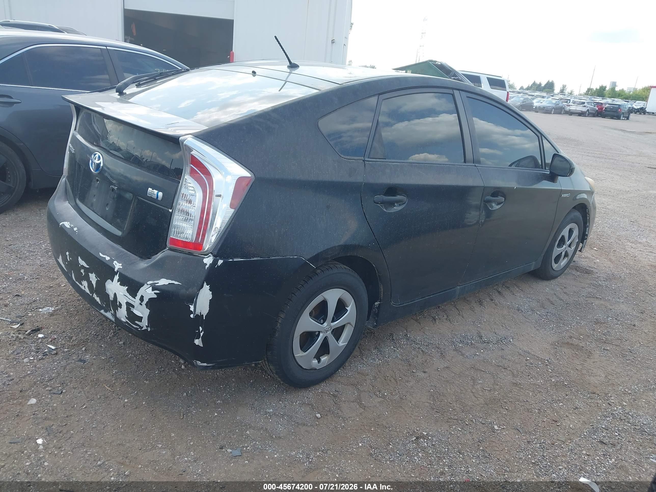 2012 Toyota Prius Two Black vin: JTDKN3DU0C5380053