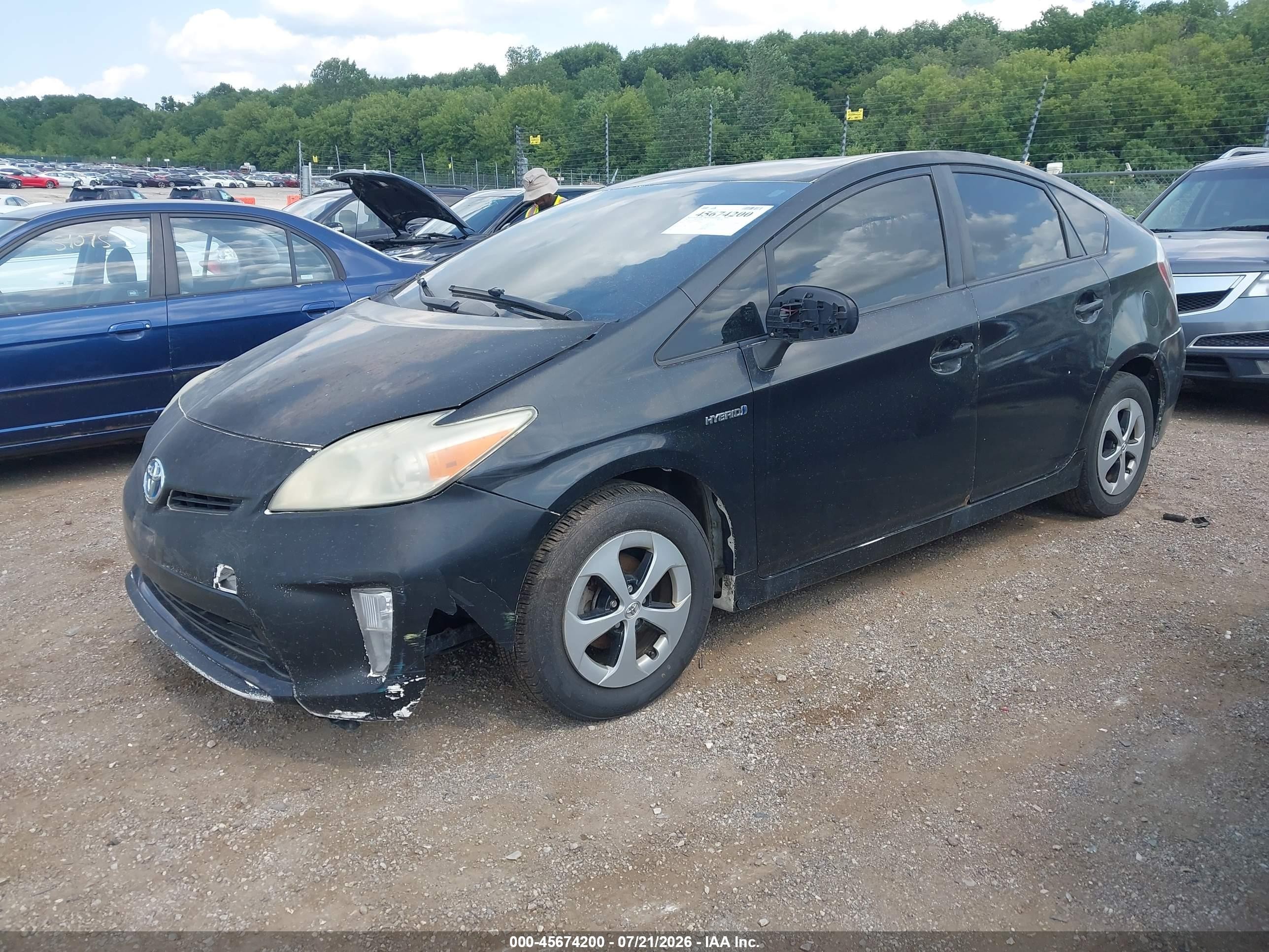 2012 Toyota Prius Two Black vin: JTDKN3DU0C5380053
