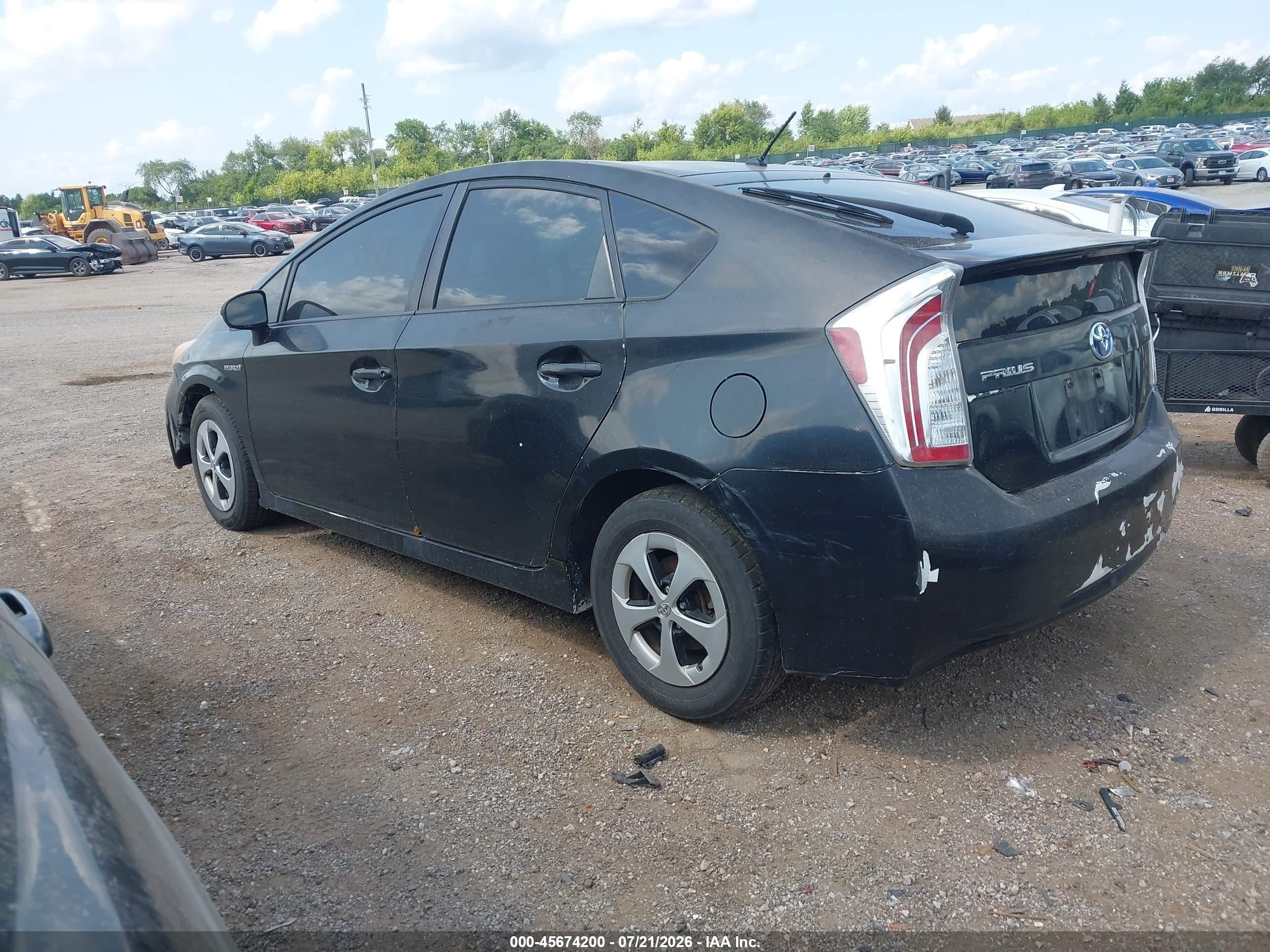 2012 Toyota Prius Two Black vin: JTDKN3DU0C5380053
