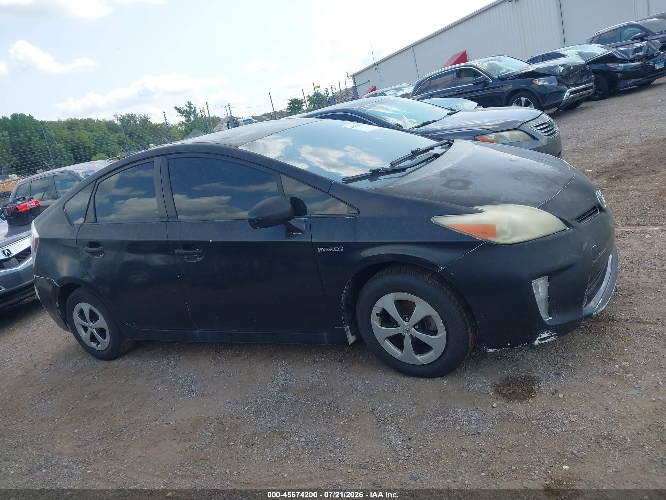 2012 Toyota Prius Two Black vin: JTDKN3DU0C5380053