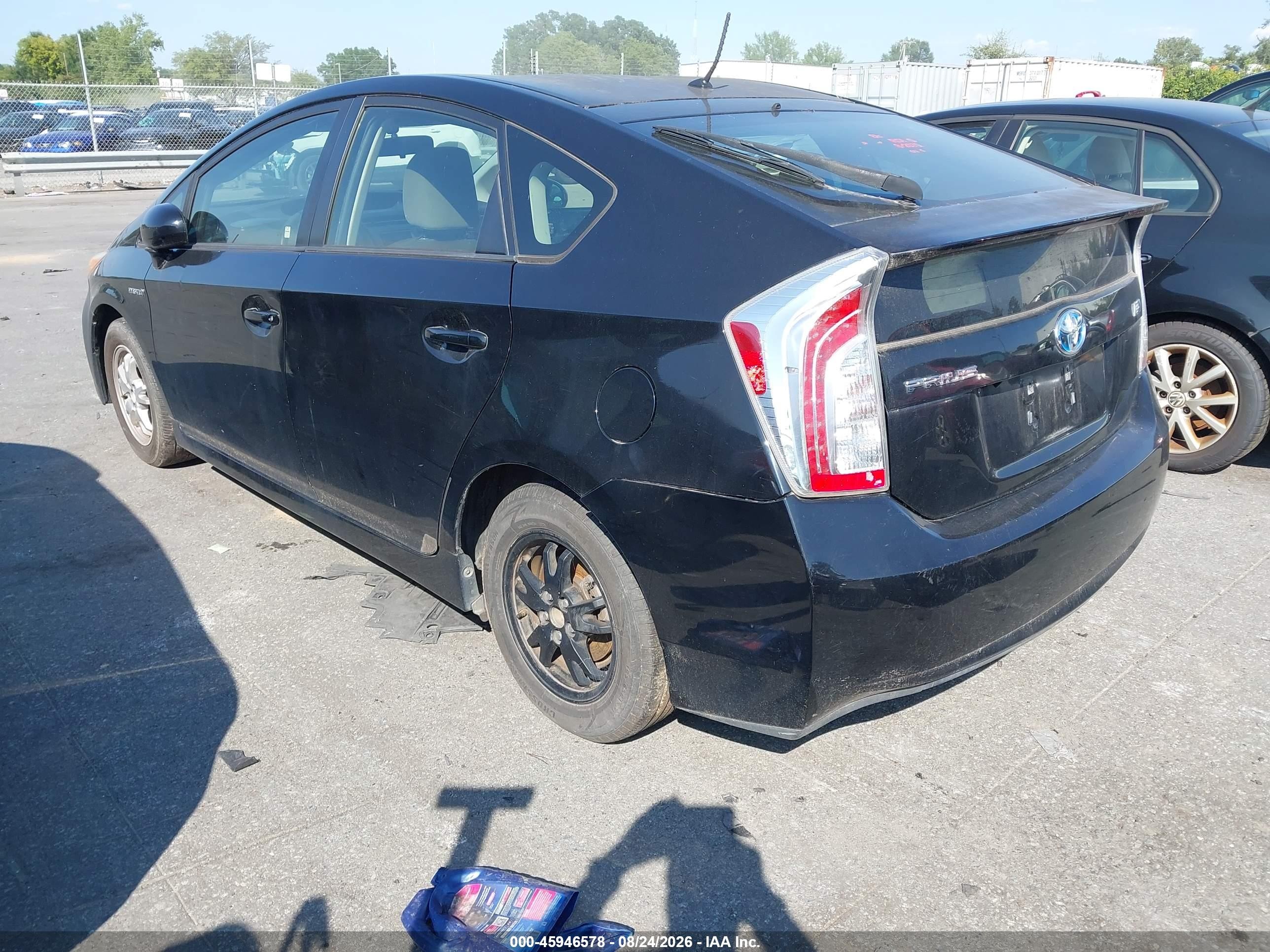 2012 Toyota Prius Two Black vin: JTDKN3DU0C5396897